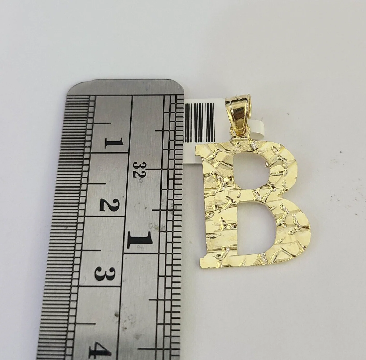 10k Gold Initial B Charm Rope Chain 16"-26" 2.5mm SET Necklace Alphabet Pendant - Image 4