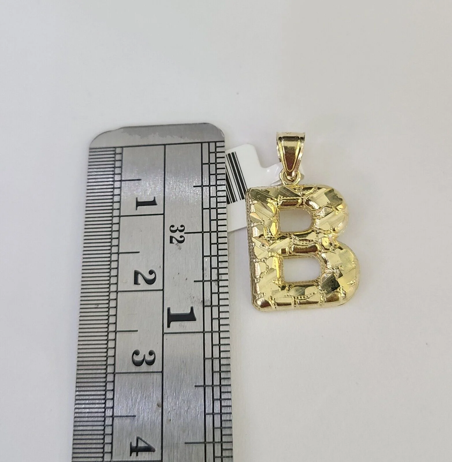 10k Gold Initial B Charm Rope Chain 16"-26" 2.5mm SET Necklace Alphabet Pendant - Image 6