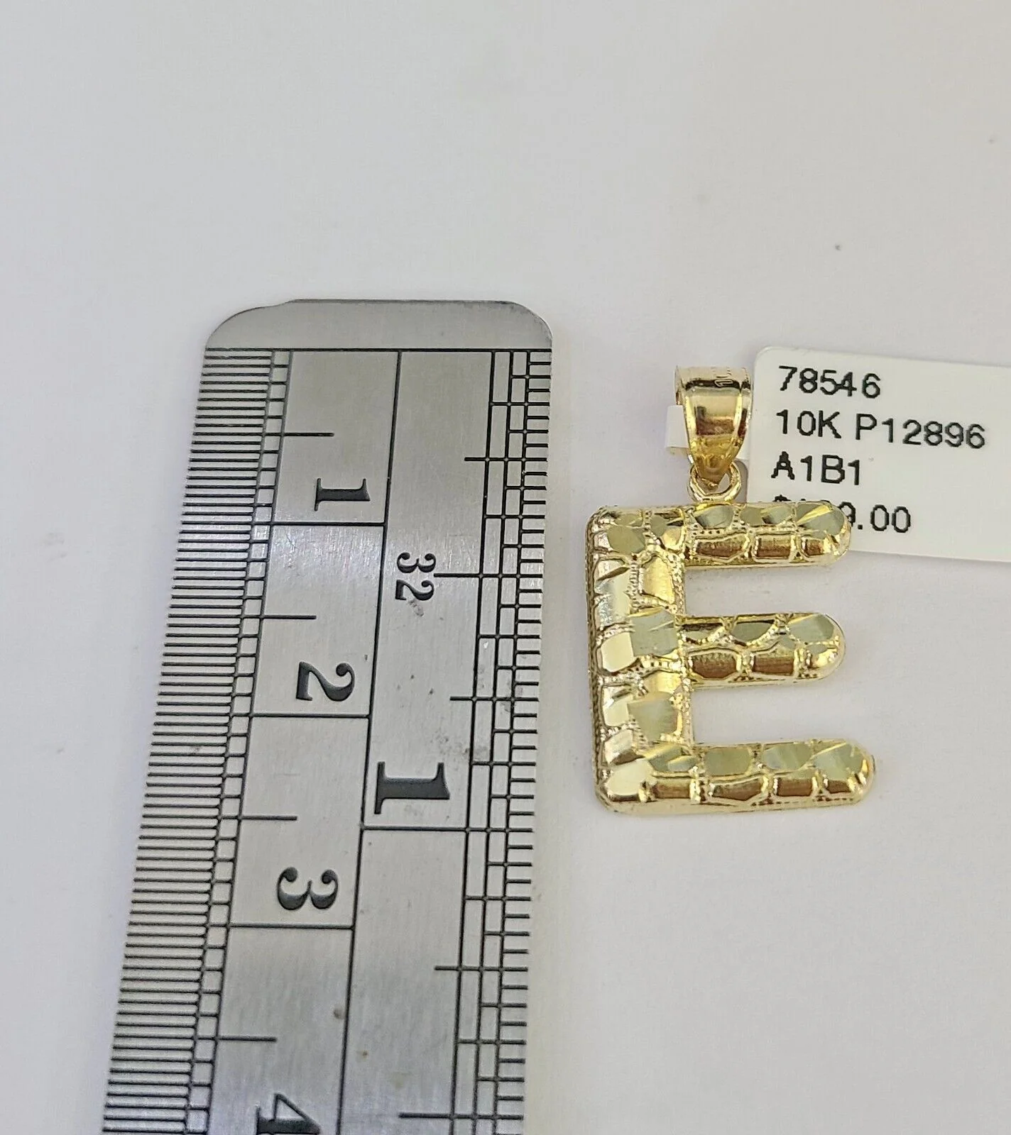 10k Gold Initial E Charm Rope Chain 16"-26" 2.5mm SET Necklace Alphabet Pendant - Image 5
