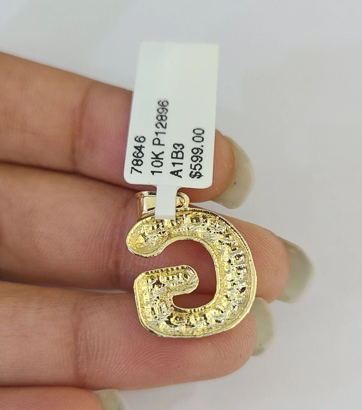 10k Gold Initial G Charm Rope Chain 16"-26" 2.5mm SET Necklace Alphabet Pendant - Image 8