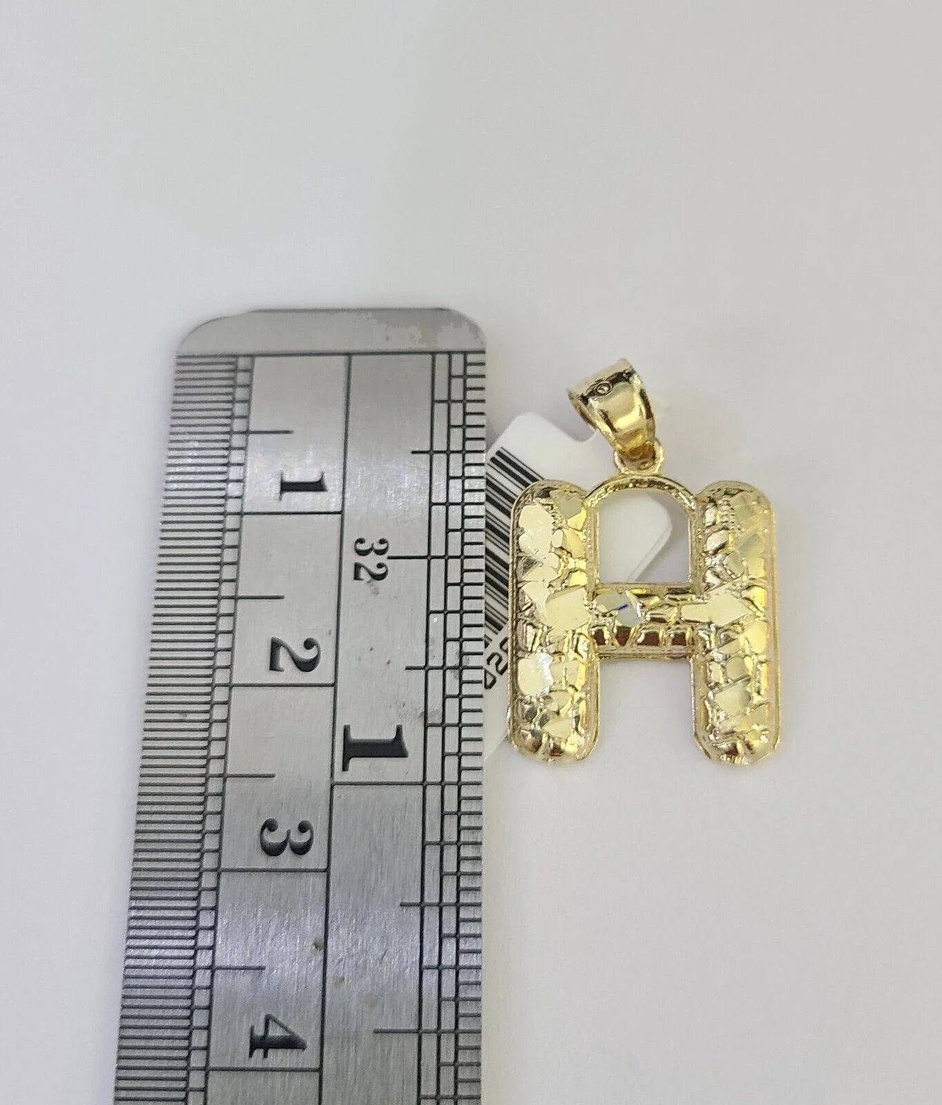 10k Gold Initial H Charm Rope Chain 16"-26" 2.5mm SET Necklace Alphabet Pendant - Image 4
