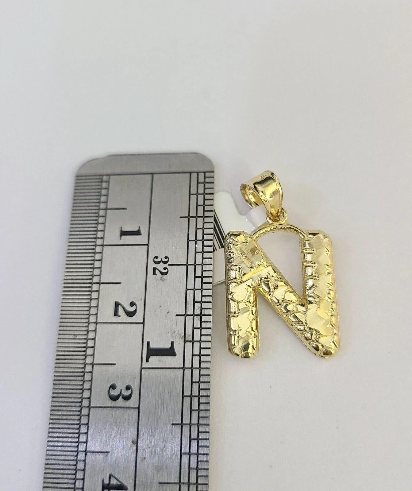 10k Gold Initial N Charm Rope Chain 16"-26" 2.5mm SET Necklace Alphabet Pendant - Image 4