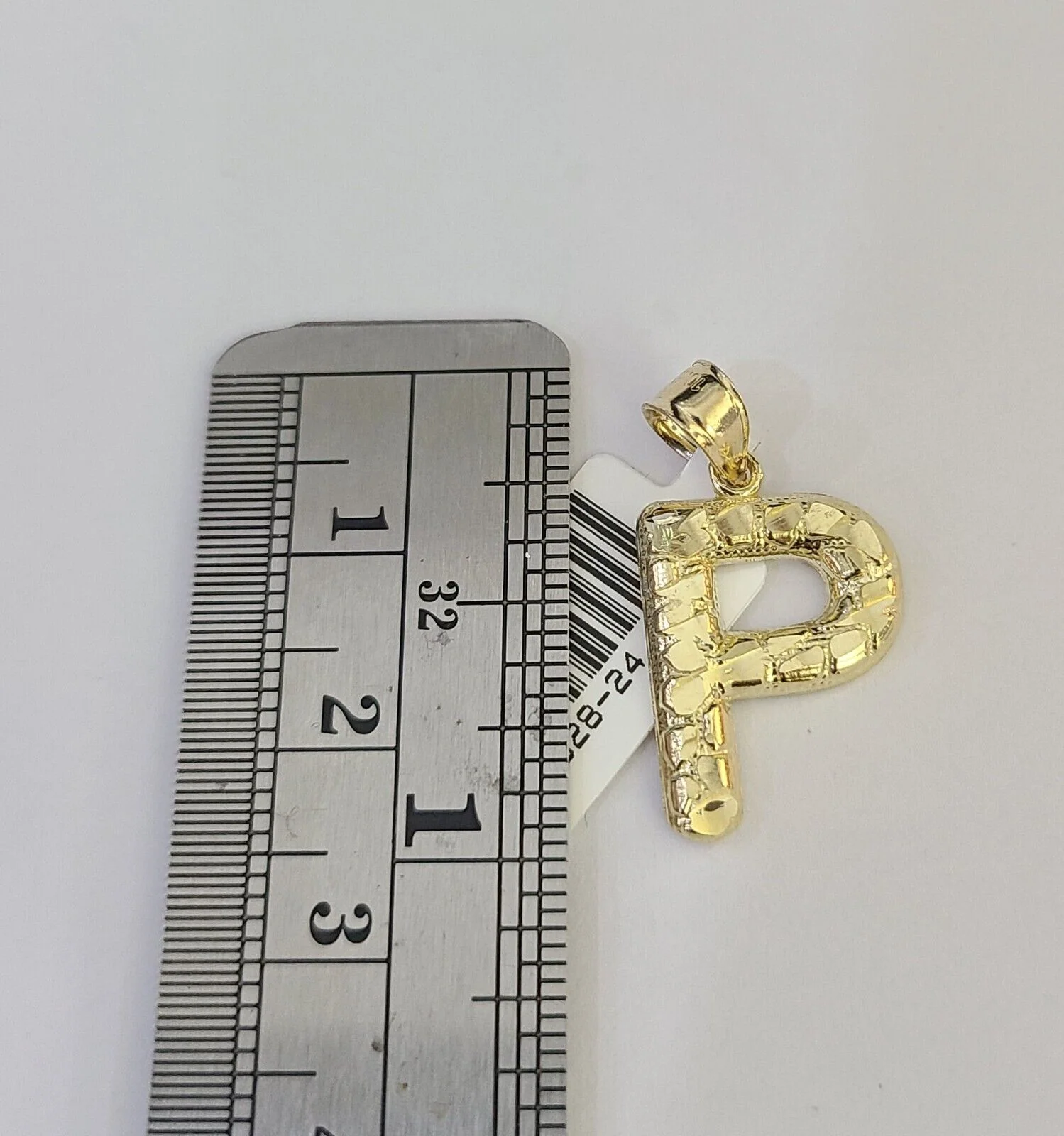 10k Gold Initial P Charm Rope Chain 16"-26" 2.5mm SET Necklace Alphabet Pendant - Image 4