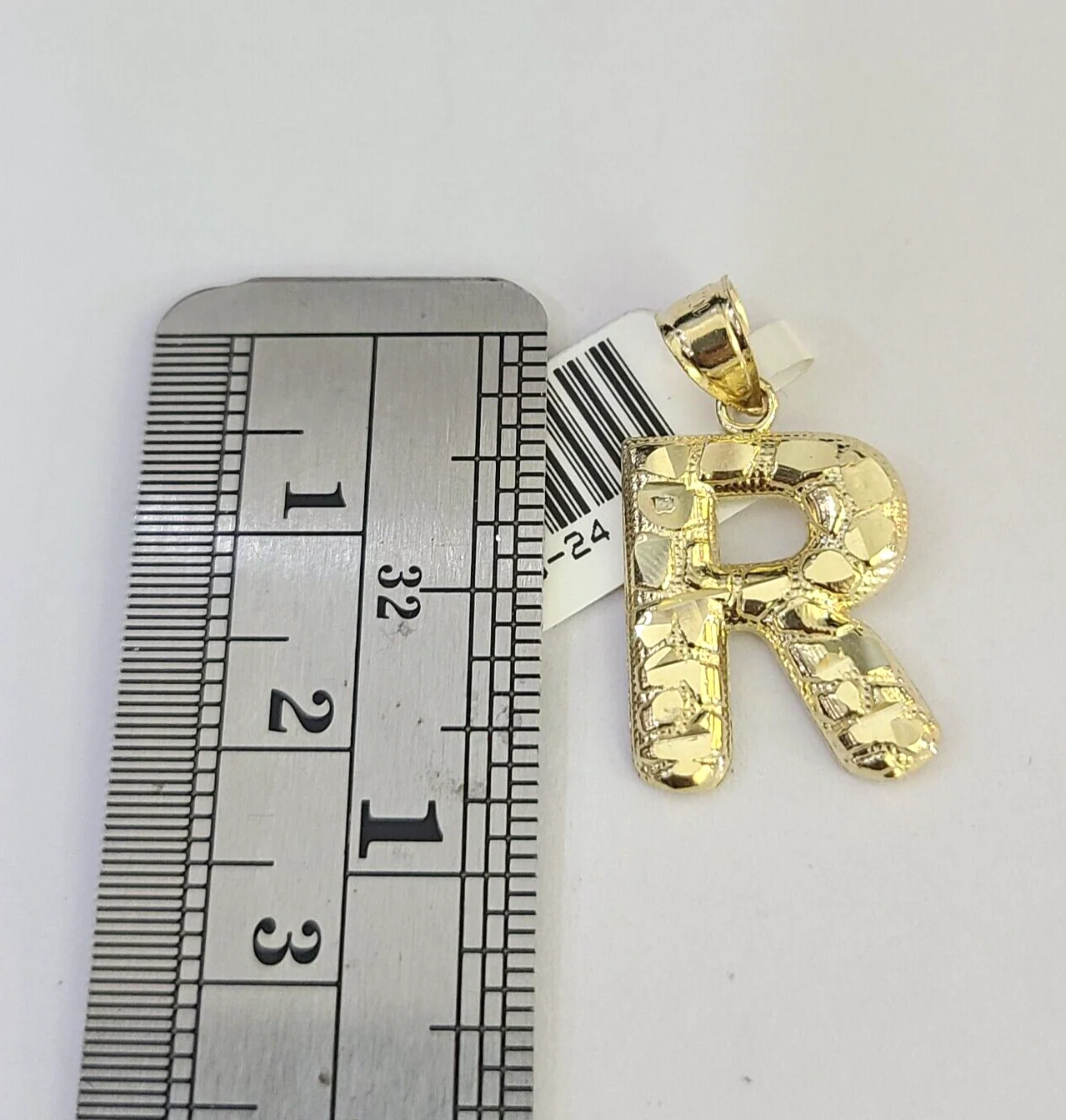 10k Gold Initial R Charm Rope Chain 16"-26" 2.5mm SET Necklace Alphabet Pendant - Image 4