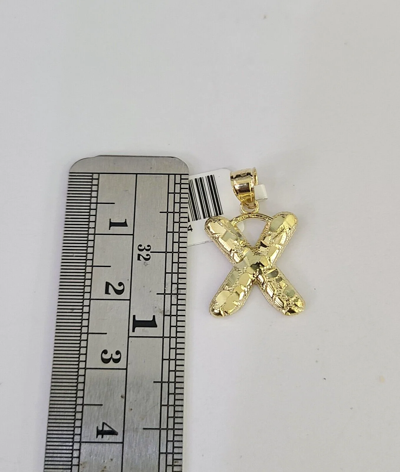10k Gold Initial X Charm Rope Chain 16"-26" 2.5mm SET Necklace Alphabet Pendant - Image 2