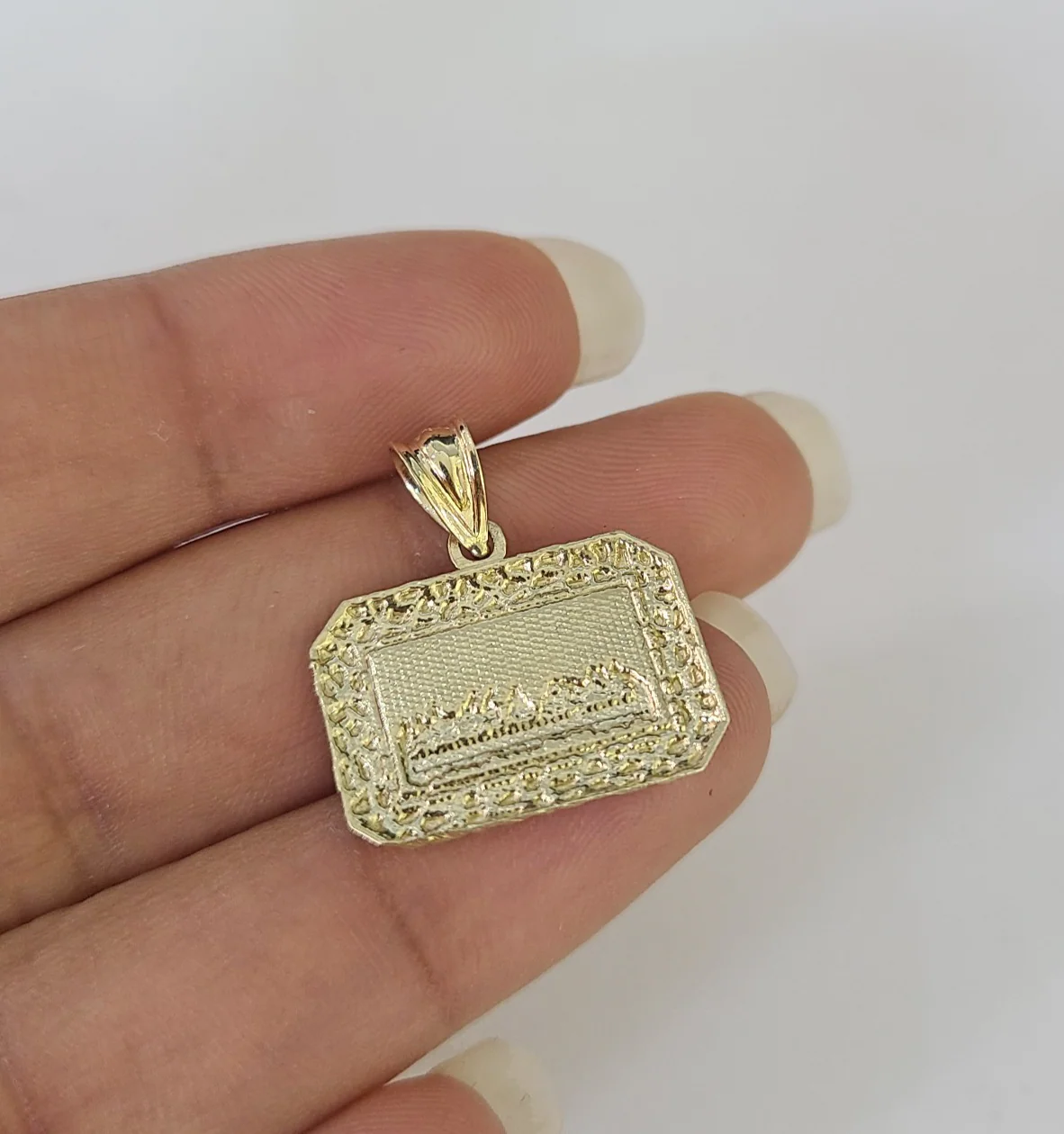 10k Gold Last Supper Charm Miami Cuban Chain 3mm 18"-28" Necklace Pendant Set - Image 7