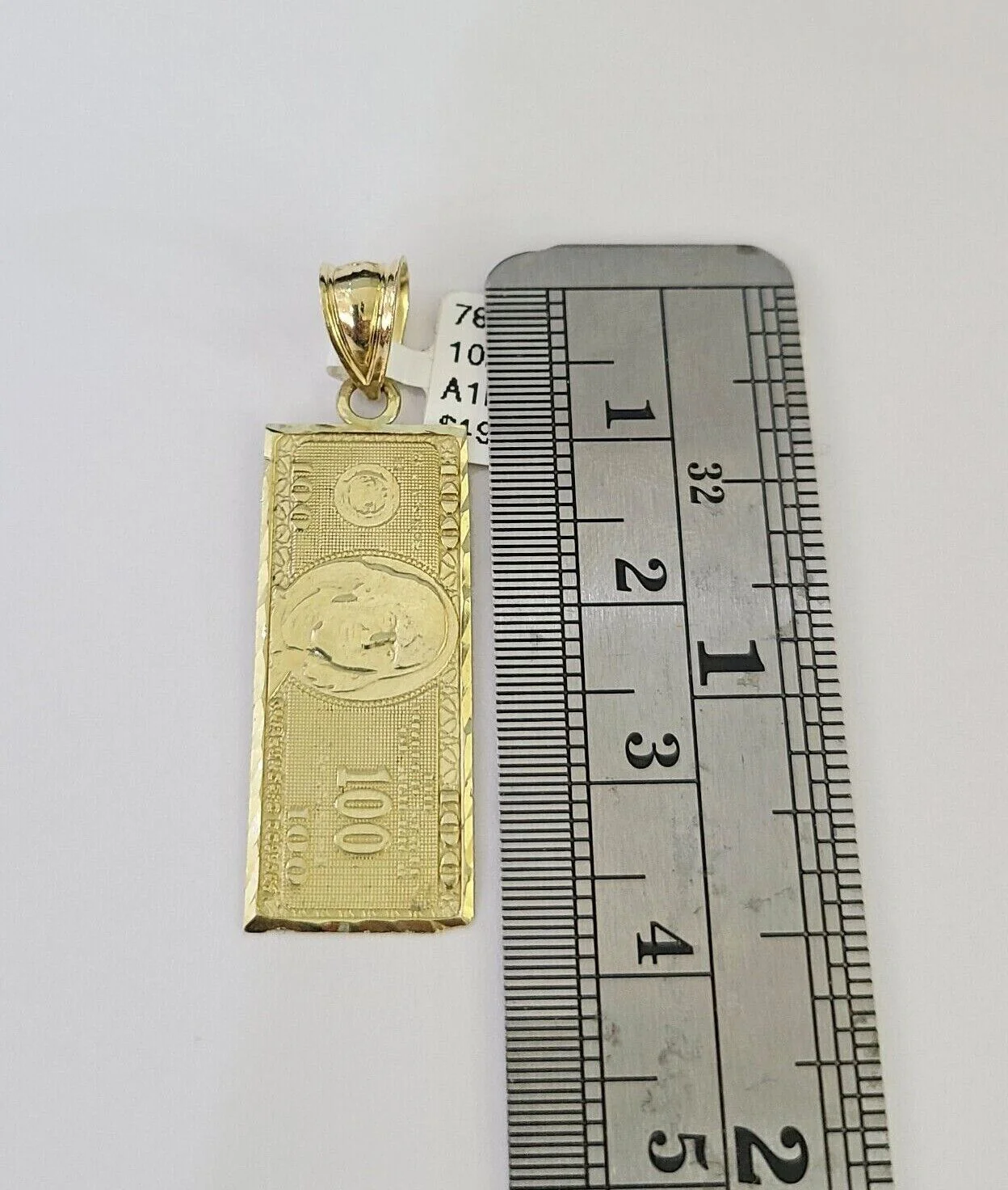 10K Gold Miami Cuban Chain 100 Dollar Bill 18"-28" 3mm REAL Pendant Necklace SET - Image 2