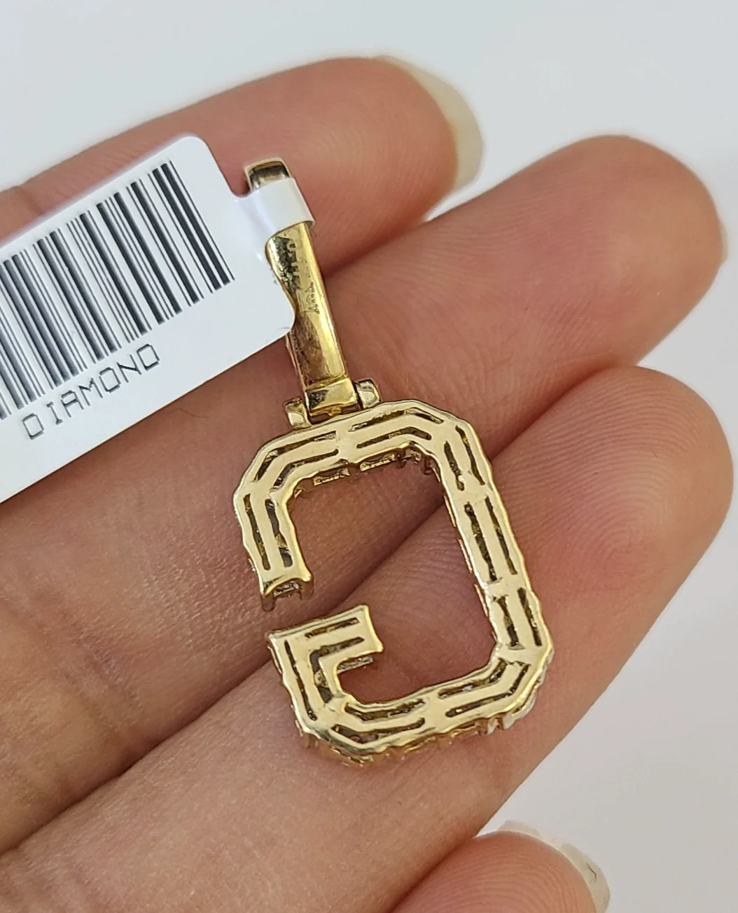 10K Gold Miami Cuban Chain G Diamond Initial 18"-24" 2mm Pendant Necklace SET - Image 7