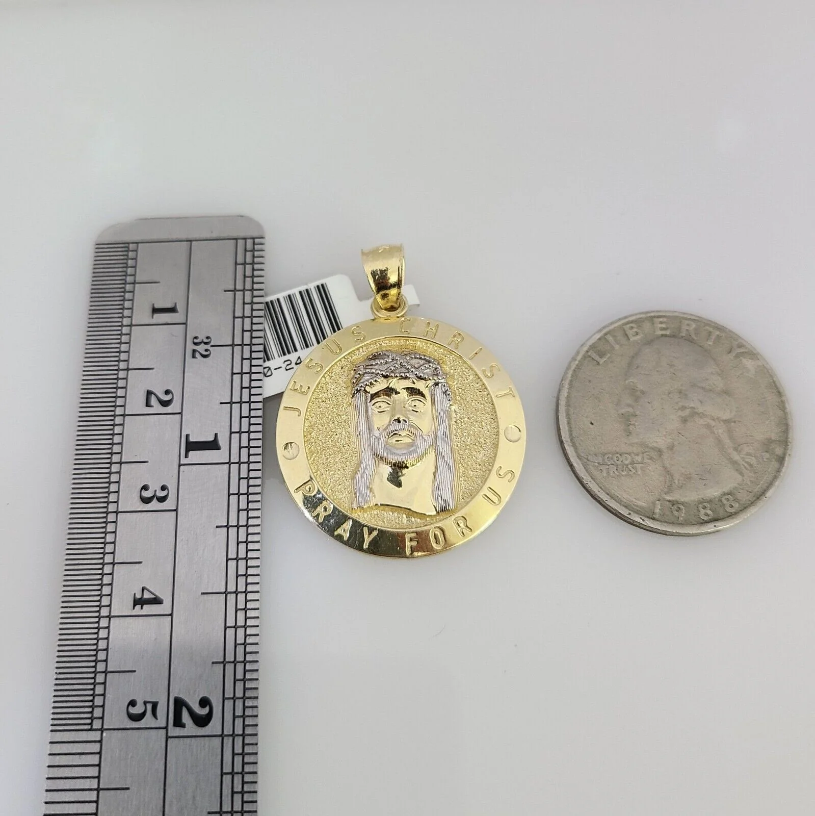 10k Gold Miami Cuban Chain Jesus Christ Charm Pendant 3mm 18-28 Inch Necklace - Image 4