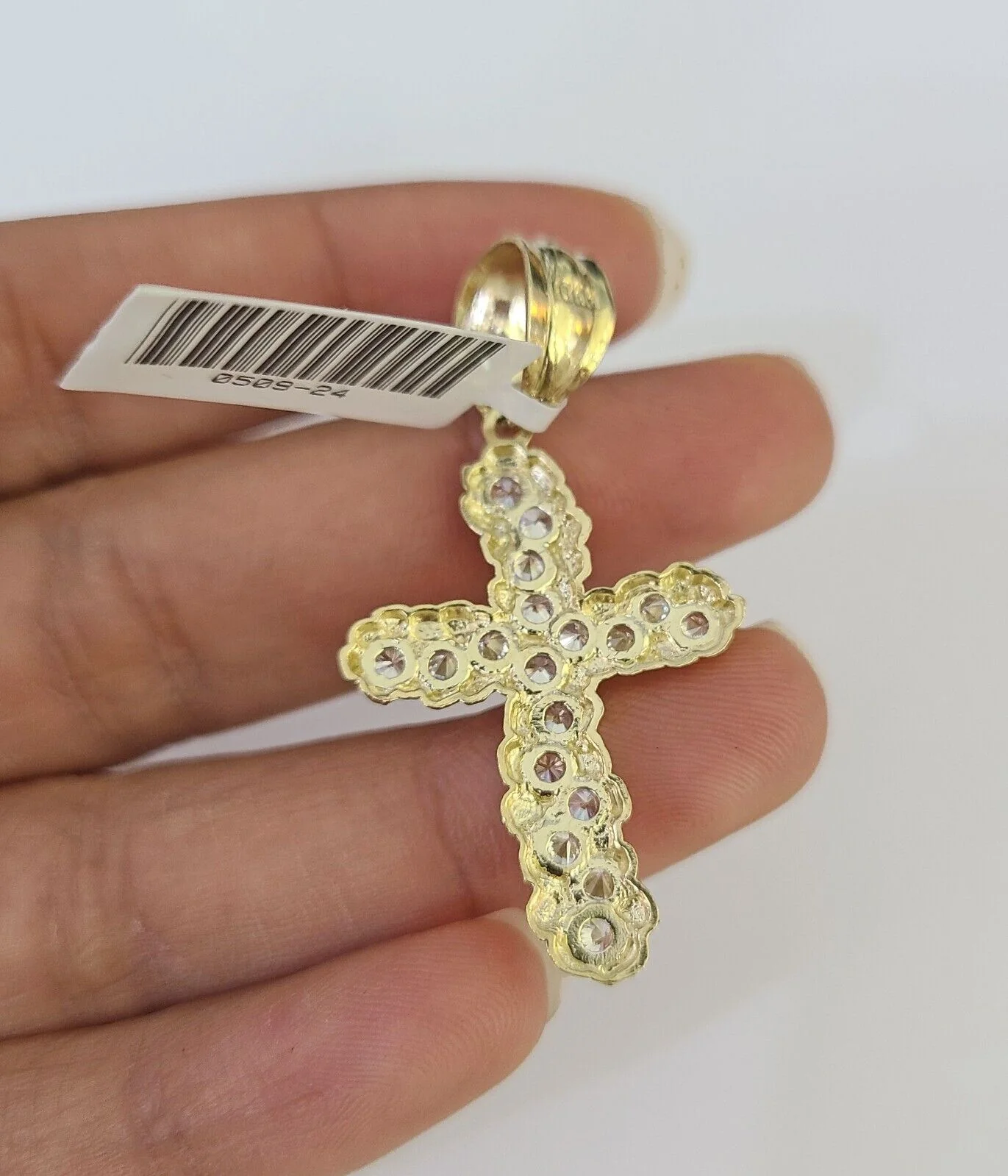 10K Gold Miami Cuban Chain Jesus Cross 18"-28" 3mm Pendant Necklace SET Charm - Image 7