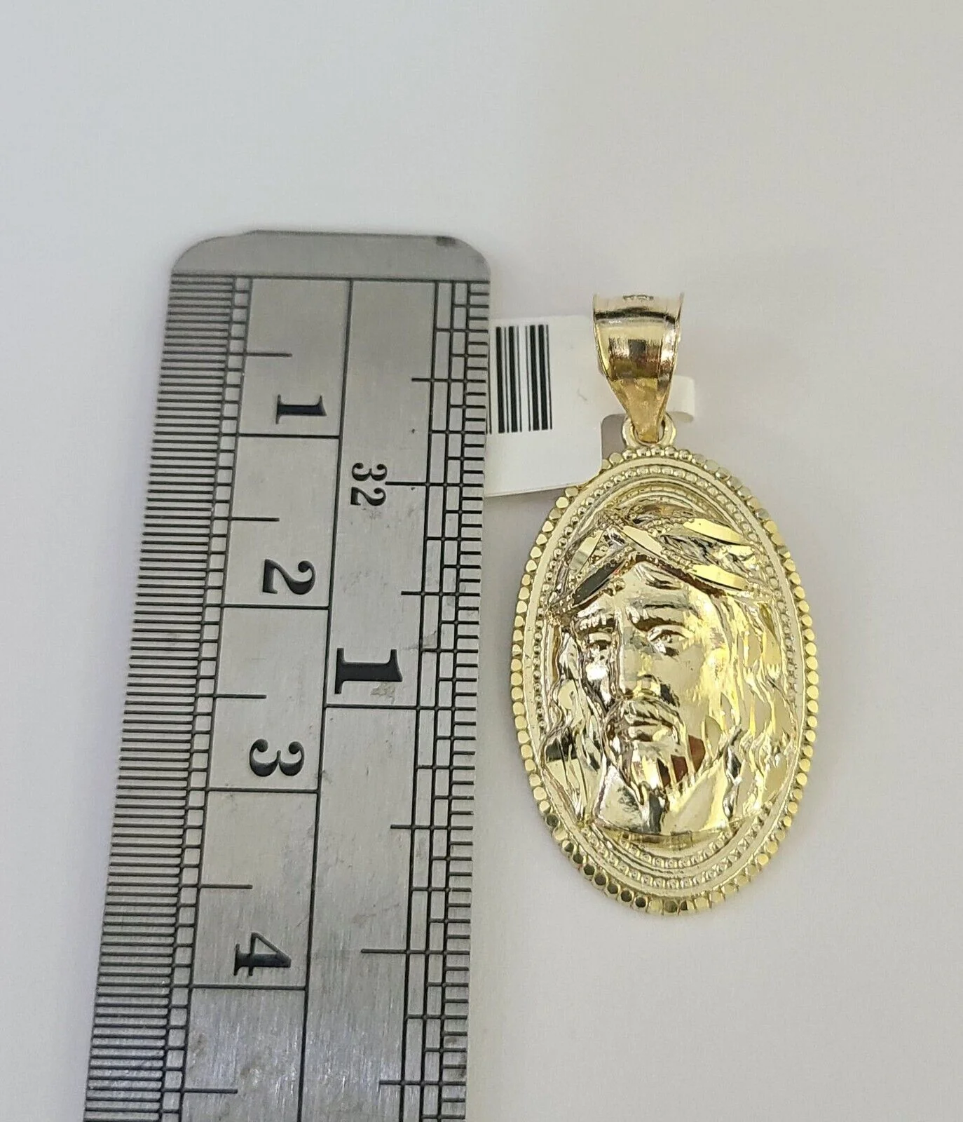 10K Gold Miami Cuban Chain Jesus Head 18"-28" 3mm Pendant Necklace SET Charm - Image 4