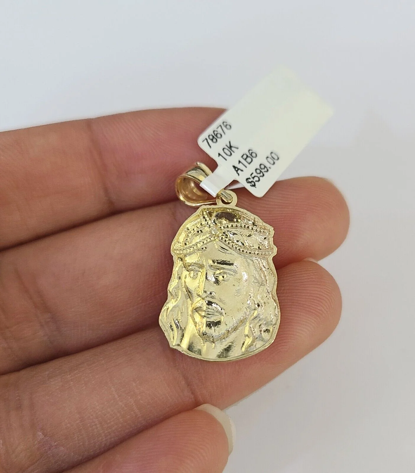 10K Gold Miami Cuban Chain Jesus Head 18"-28" 3mm Pendant Necklace SET Charm - Image 7