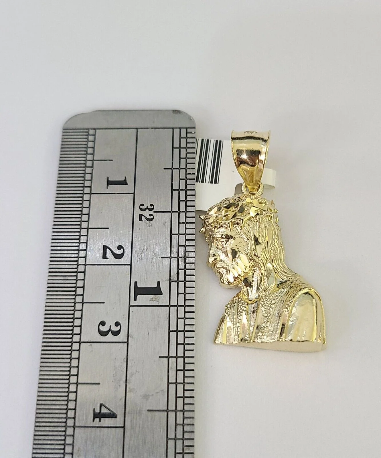10K Gold Miami Cuban Chain Jesus Head Charm 18"-28" 3mm REAL Pendant Necklace - Image 3