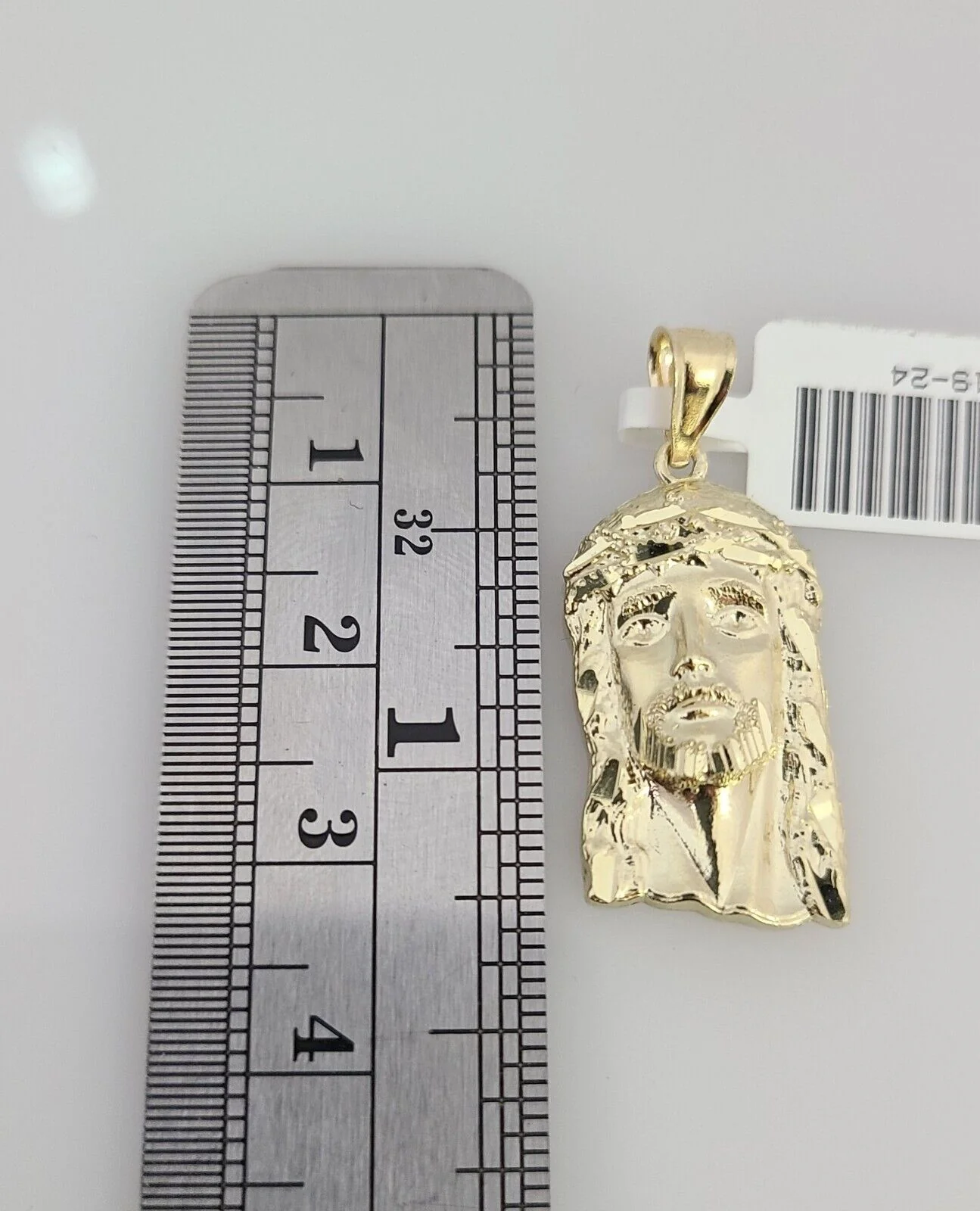 10k Gold Miami Cuban Chain Jesus Head Charm Pendant 3mm 18-28 Inch Necklace Set - Image 3