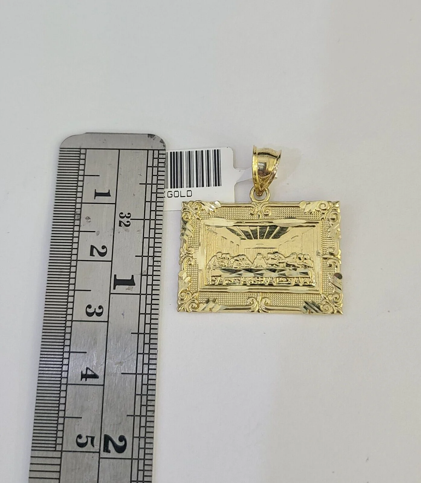 10K Gold Miami Cuban Chain Last Supper Charm 18"-30" 3mm REAL Pendant - Image 2
