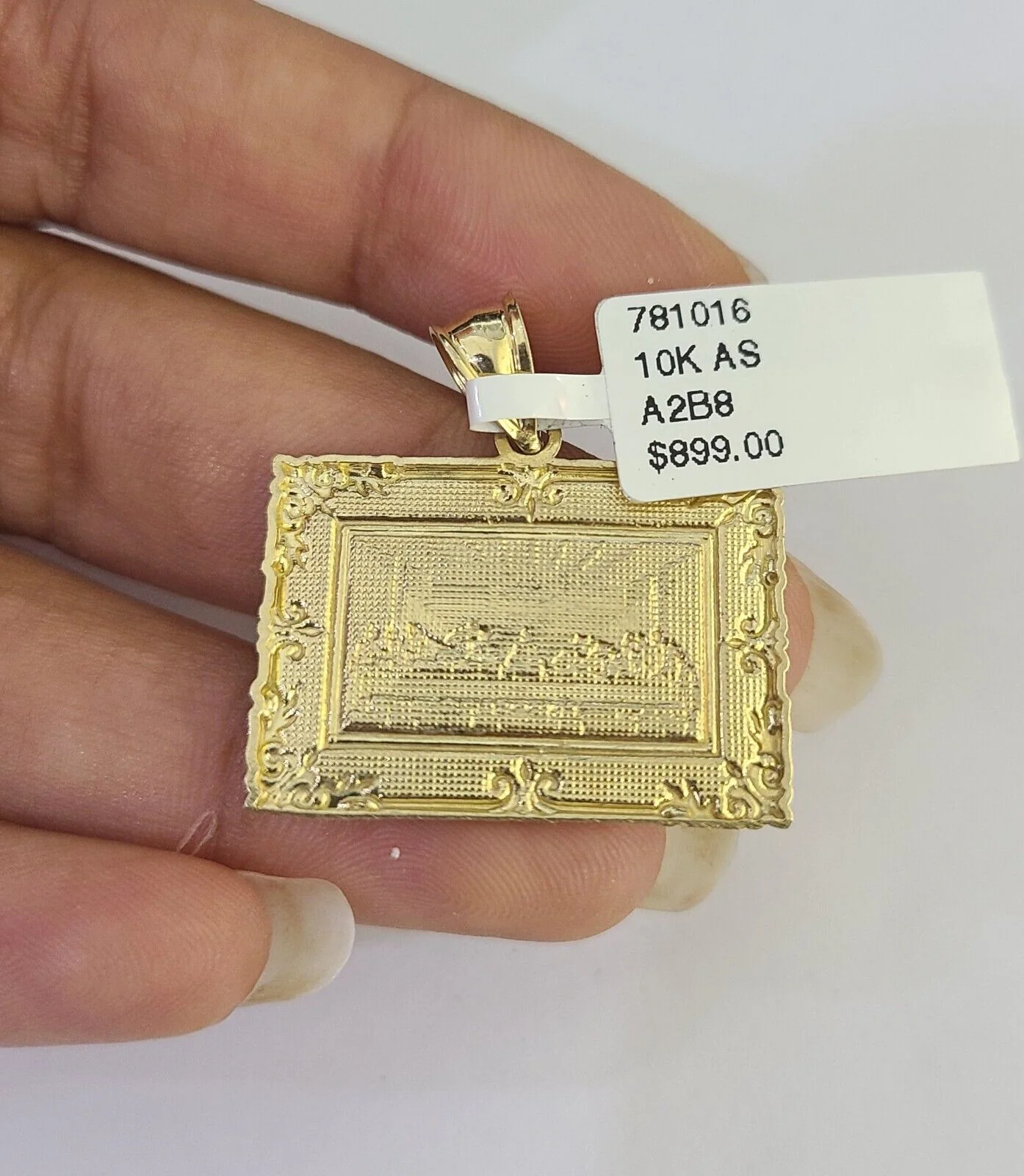 10K Gold Miami Cuban Chain Last Supper Charm 18"-30" 3mm REAL Pendant - Image 7