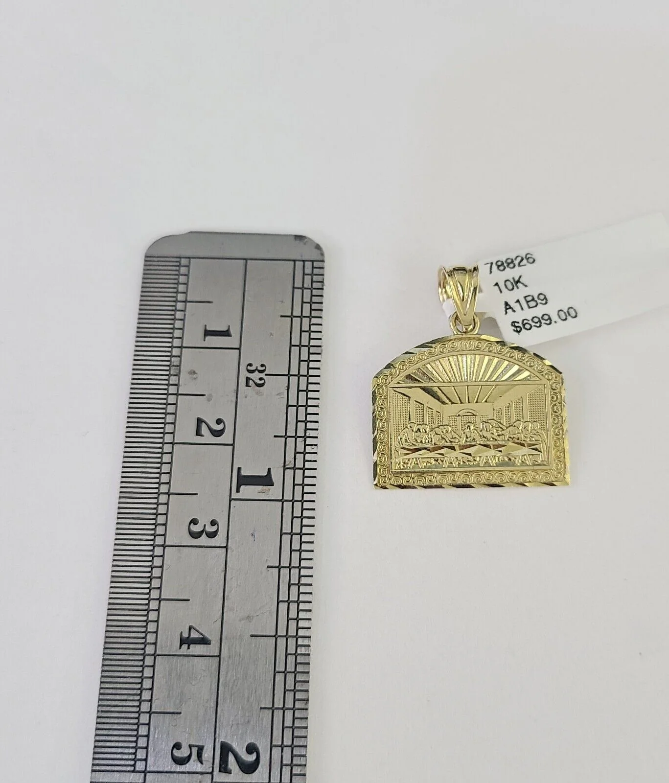 10K Gold Miami Cuban Chain Last Supper Charm 18"-30" 3mm REAL Pendant - Image 2