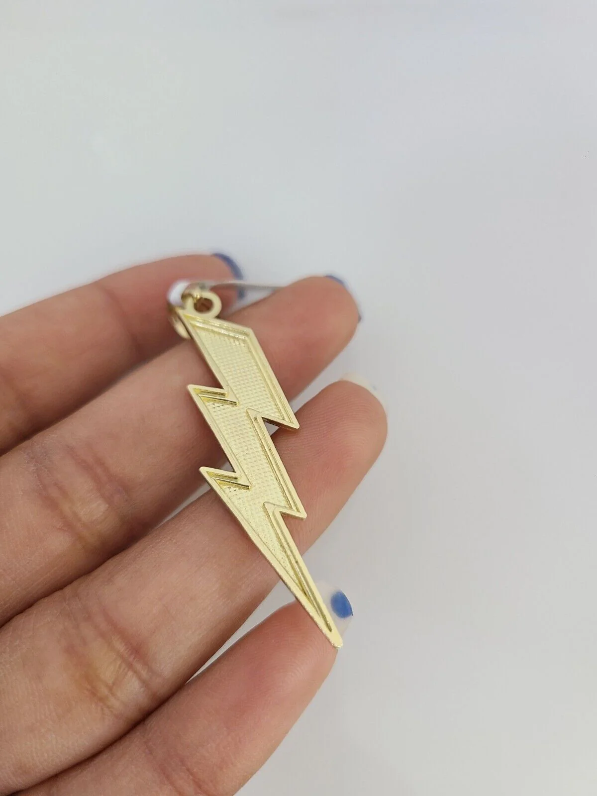 10k Gold Miami Cuban Chain Lightning Charm Pendant 3mm 18-28in Necklace Set - Image 7