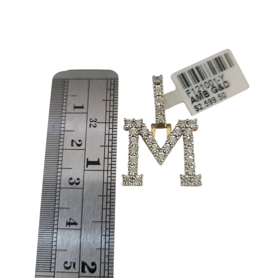 10K Gold Miami Cuban Chain M Diamond Initial 20"-28" 3mm Pendant Necklace SET - Image 2