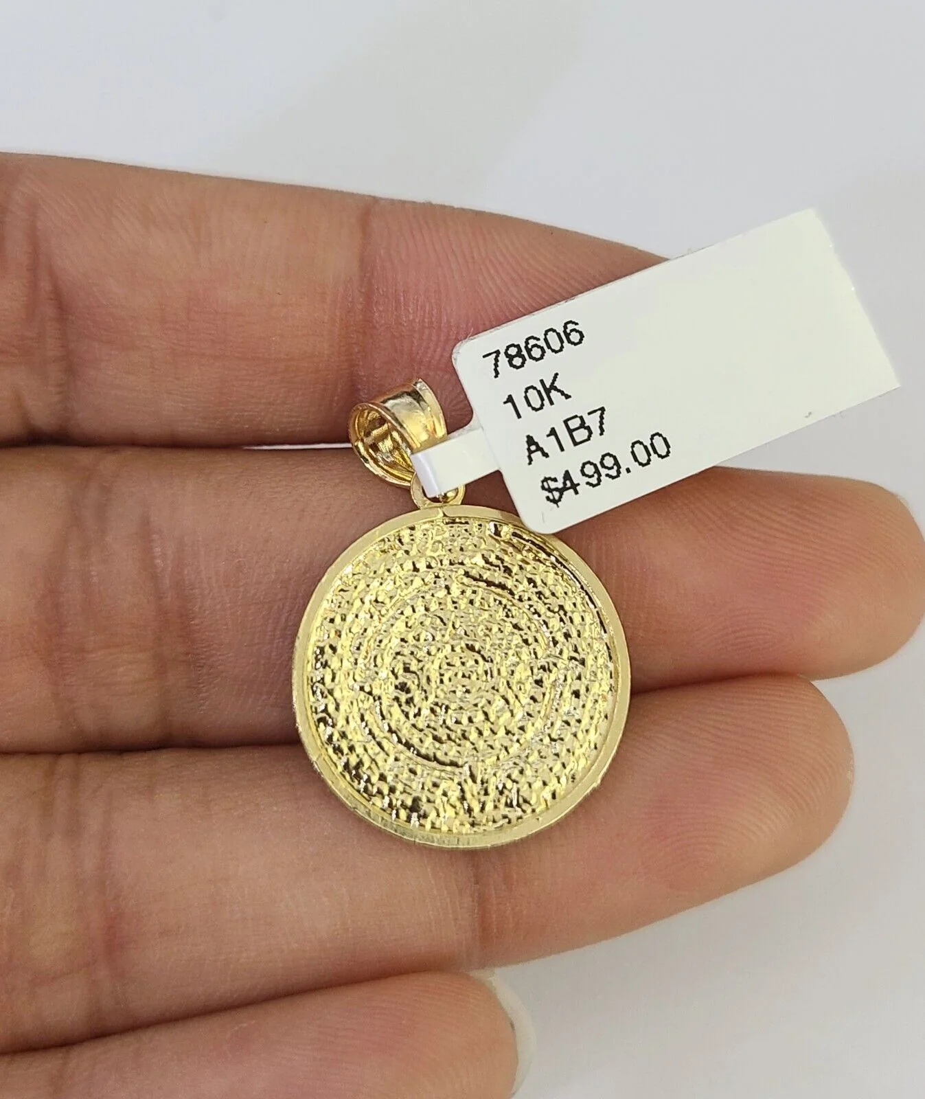 10K Gold Miami Cuban Chain Mayan Calendar 18"-28" 3mm REAL Pendant Necklace SET - Image 6