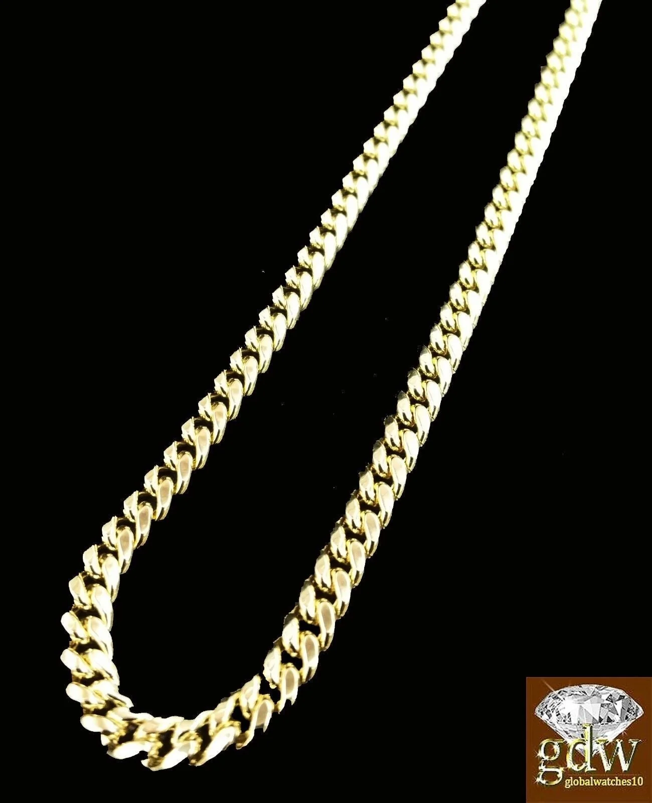 10k Gold Miami Cuban Chain Necklace 22" Inch Men Women Link 4mm  Real 10k Gold - Image 4