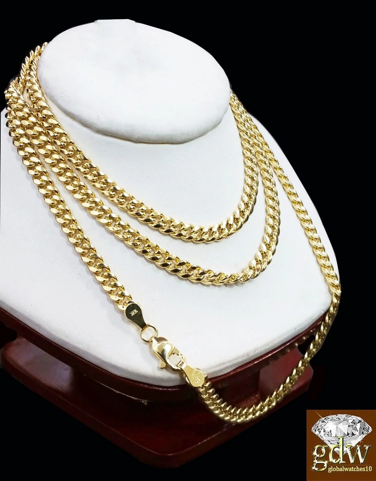 10k Gold Miami Cuban Chain Necklace 22" Inch Men Women Link 4mm  Real 10k Gold - Image 5
