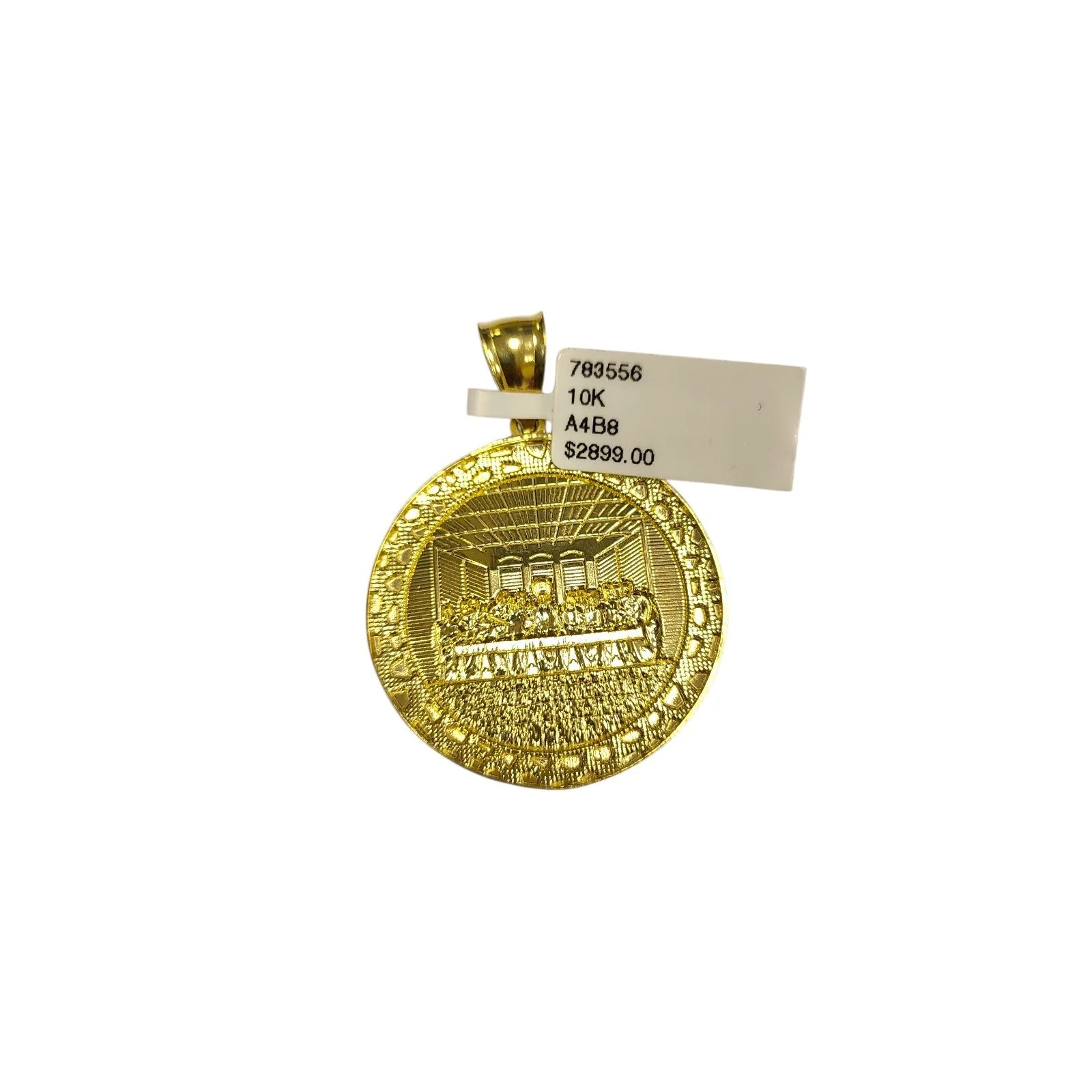 10K Gold Miami Cuban Chain Nugget Last Supper 20"-28" 4mm Pendant Necklace SET - Image 6