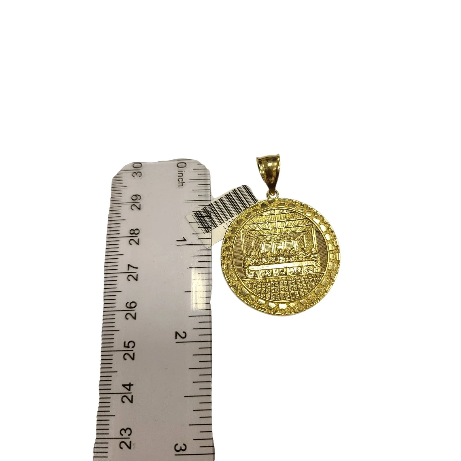 10K Gold Miami Cuban Chain Nugget Last Supper 20"-28" 4mm Pendant Necklace SET - Image 7