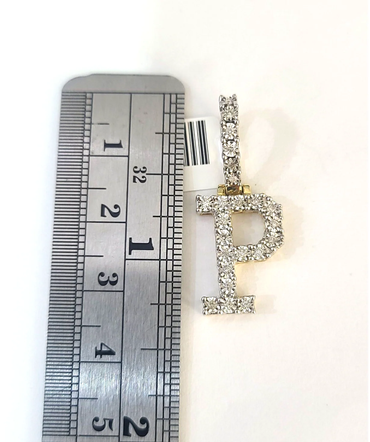 10K Gold Miami Cuban Chain P Diamond Initial 20"-28" 3mm Pendant Necklace SET - Image 5