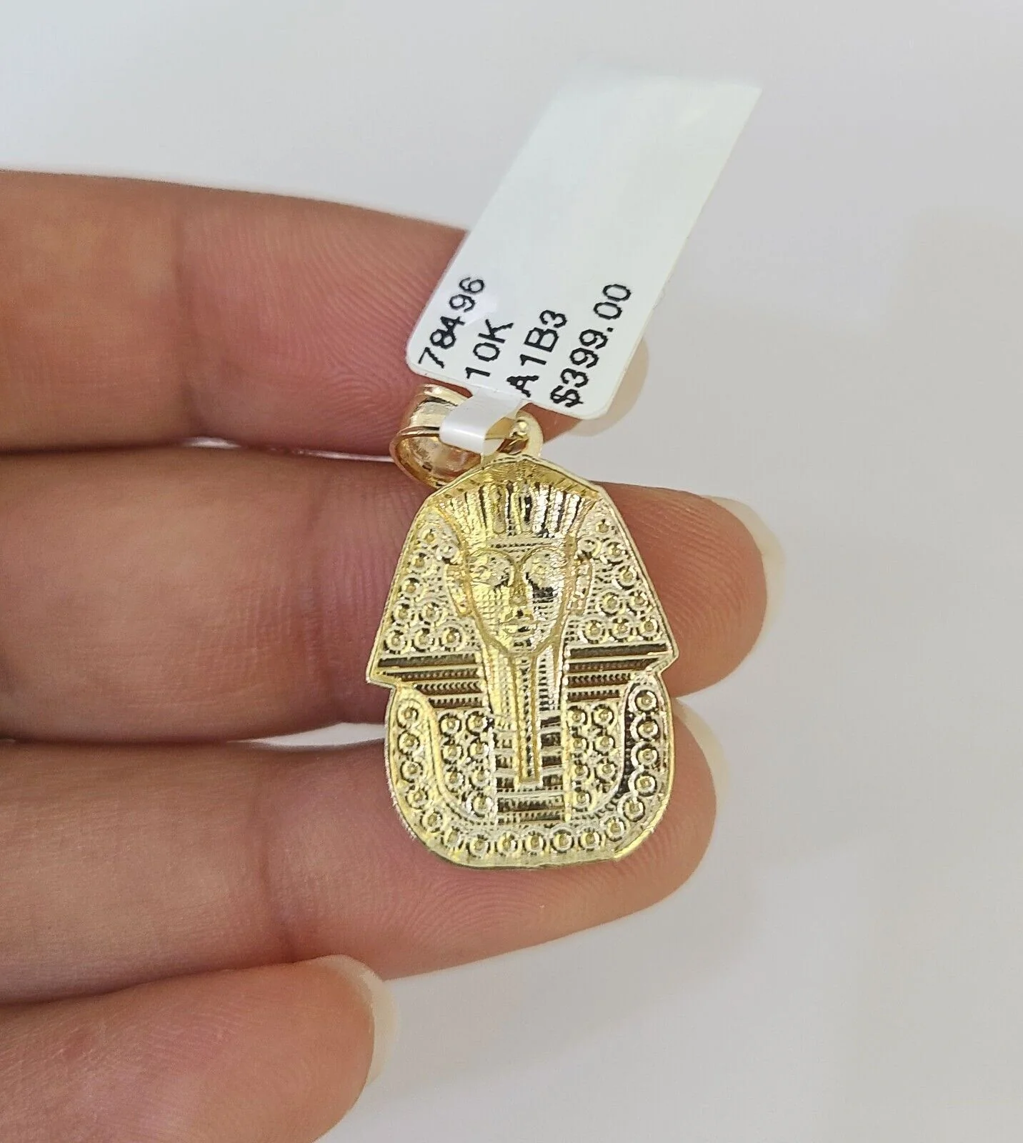 10K Gold Miami Cuban Chain Pharaoh 18"-28" 3mm REAL Pendant Necklace SET - Image 7