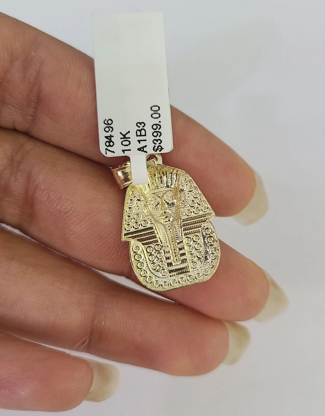 10K Gold Miami Cuban Chain Pharaoh Charm 18"-30" 3mm REAL Pendant - Image 7
