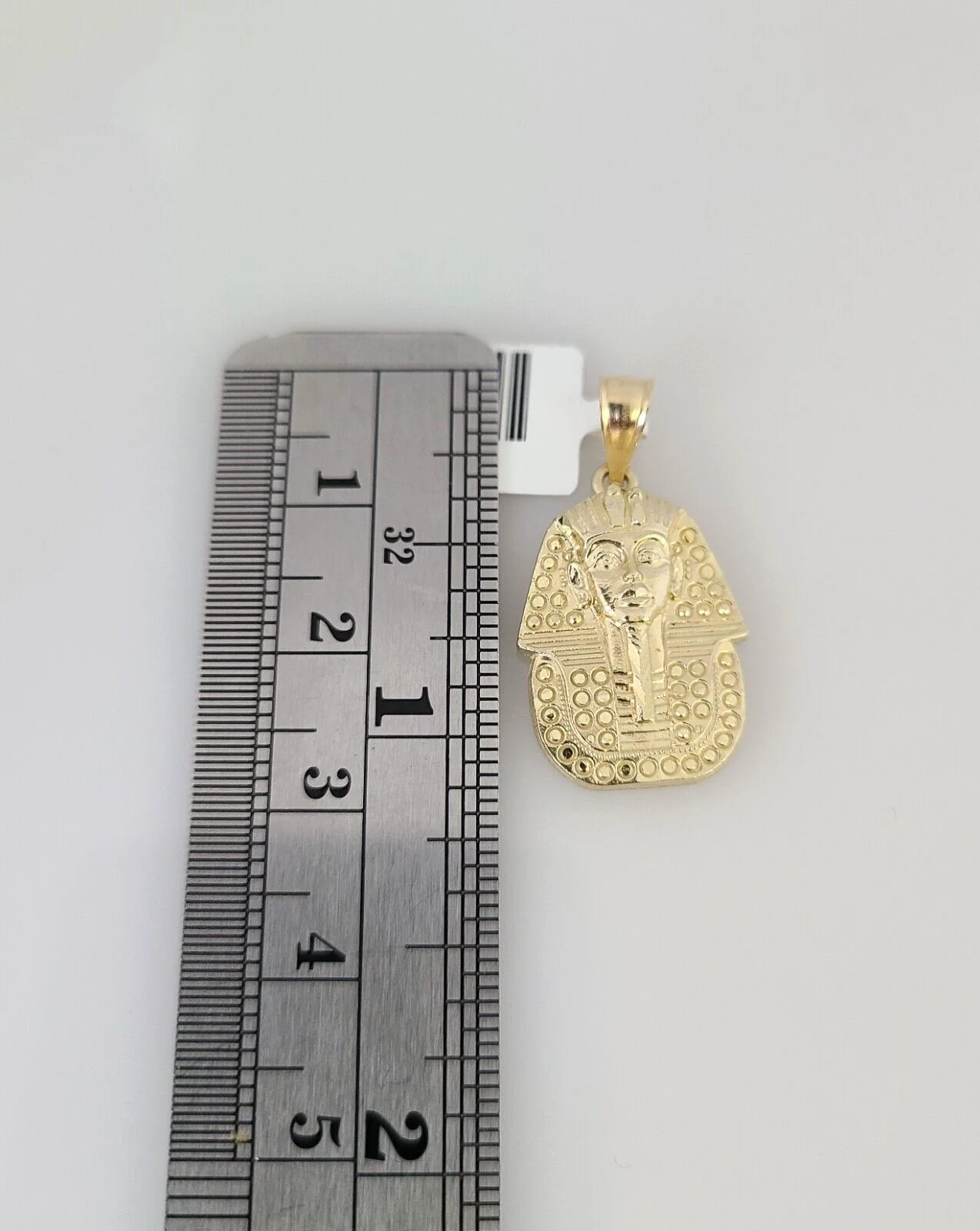 10k Gold Miami Cuban Chain Pharaoh Charm Pendant 3mm 18-28in Necklace Set - Image 4