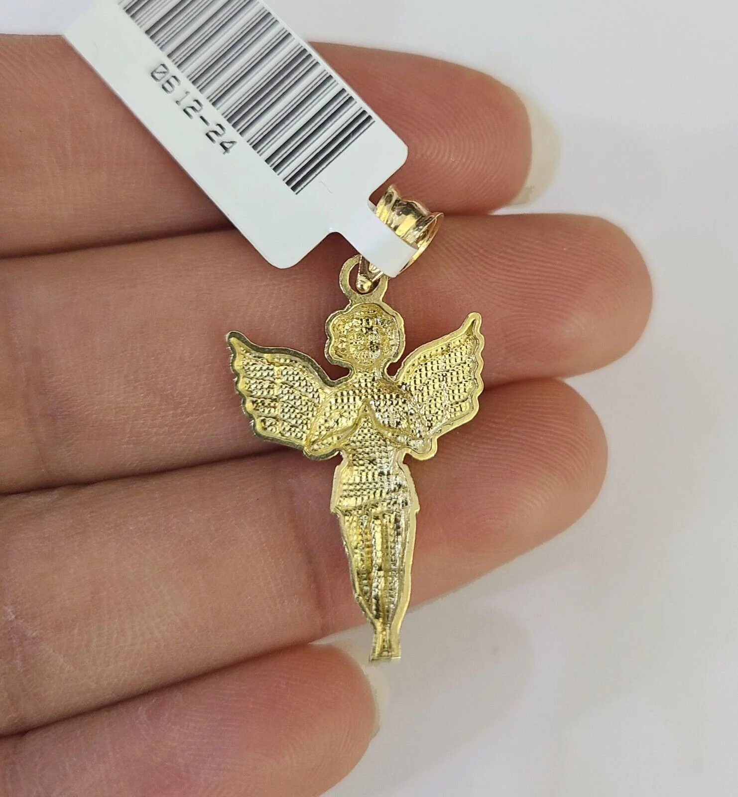10K Gold Miami Cuban Chain Praying Angel 18"-28" 3mm REAL Pendant Necklace SET - Image 7