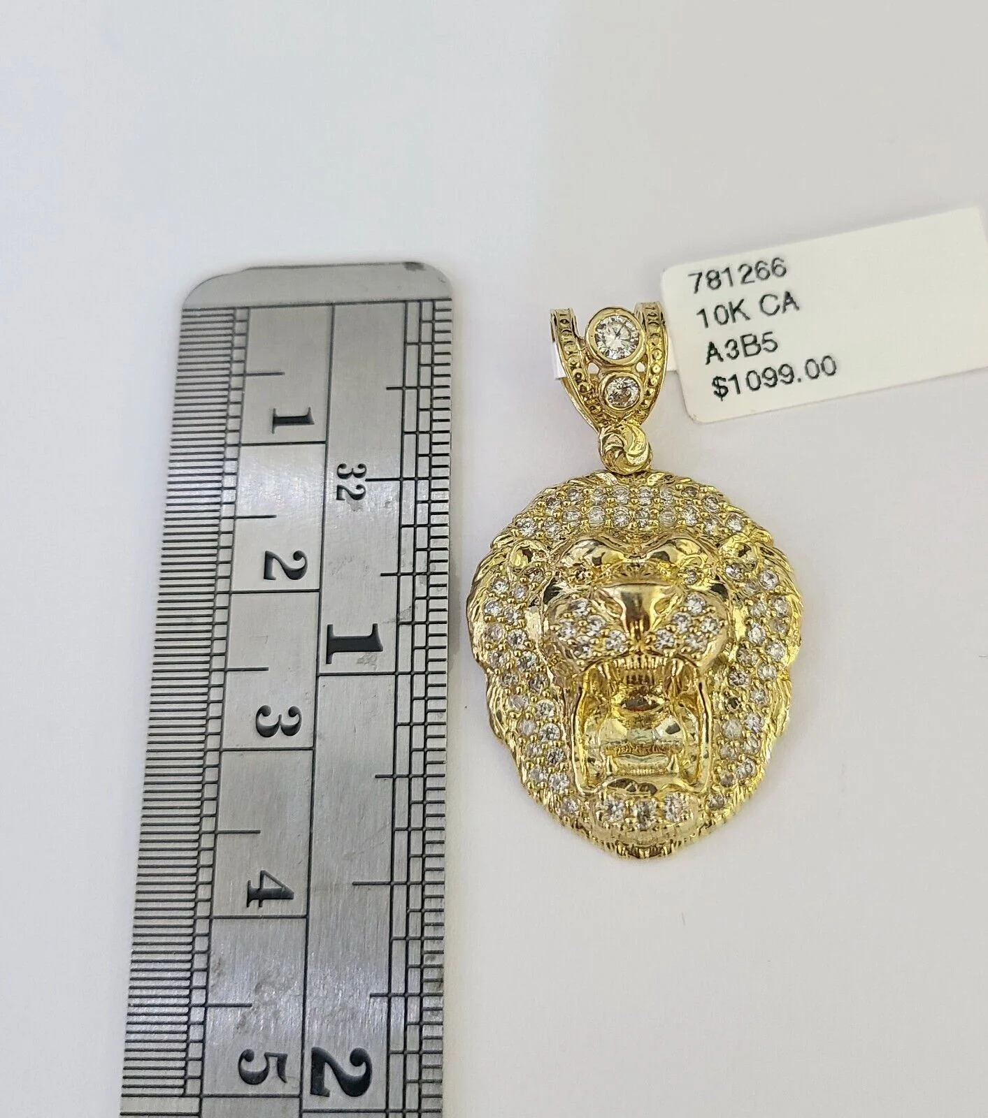 10K Gold Miami Cuban Chain Roaring Lion 18"-28" 3mm REAL Pendant Necklace SET - Image 2