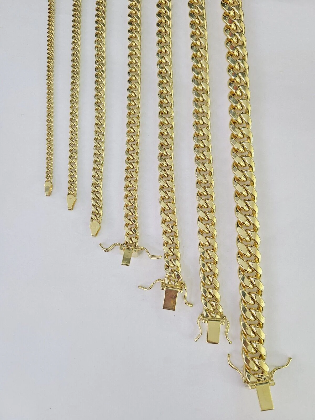 10k Gold Miami Cuban Link Chain Necklace 3mm-10mm 20-30 Inches 10kt Real Yellow - Image 3