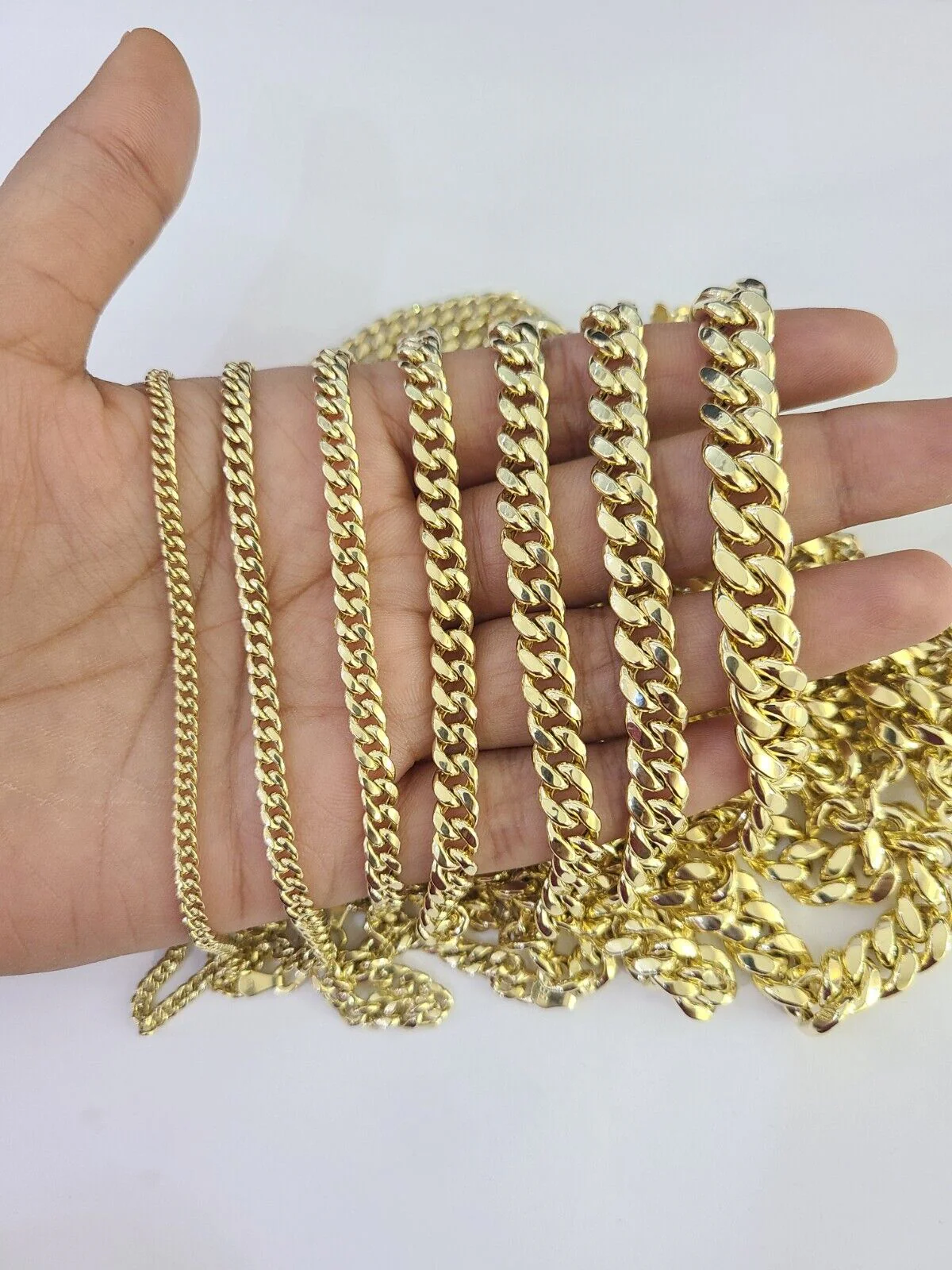 10k Gold Miami Cuban Link Chain Necklace 3mm-10mm 20-30 Inches 10kt Real Yellow - Image 4