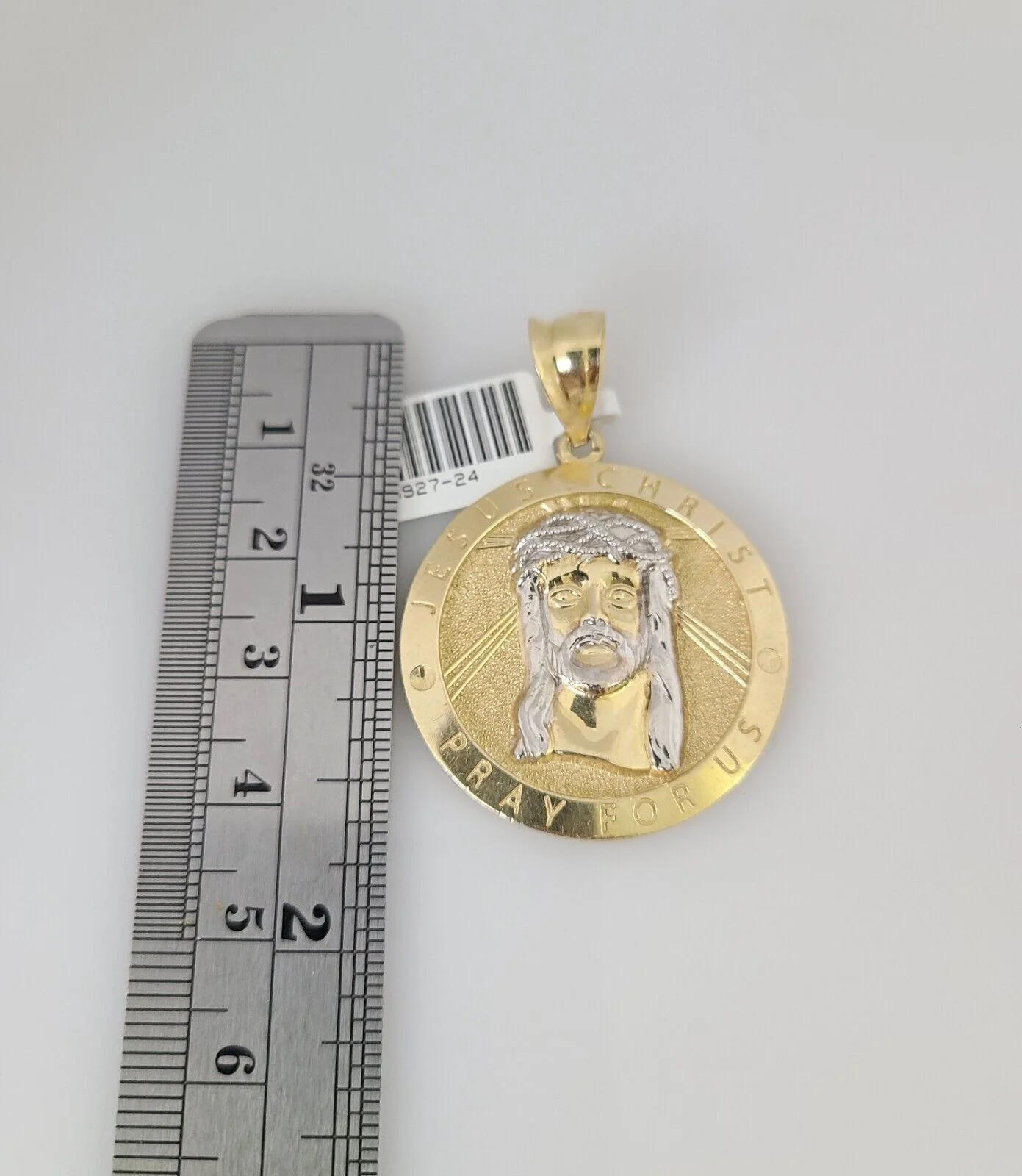 10k Gold Milano Rope Chain Jesus Christ Charm 6mm Set 20"-26'' Inches Necklace - Image 3