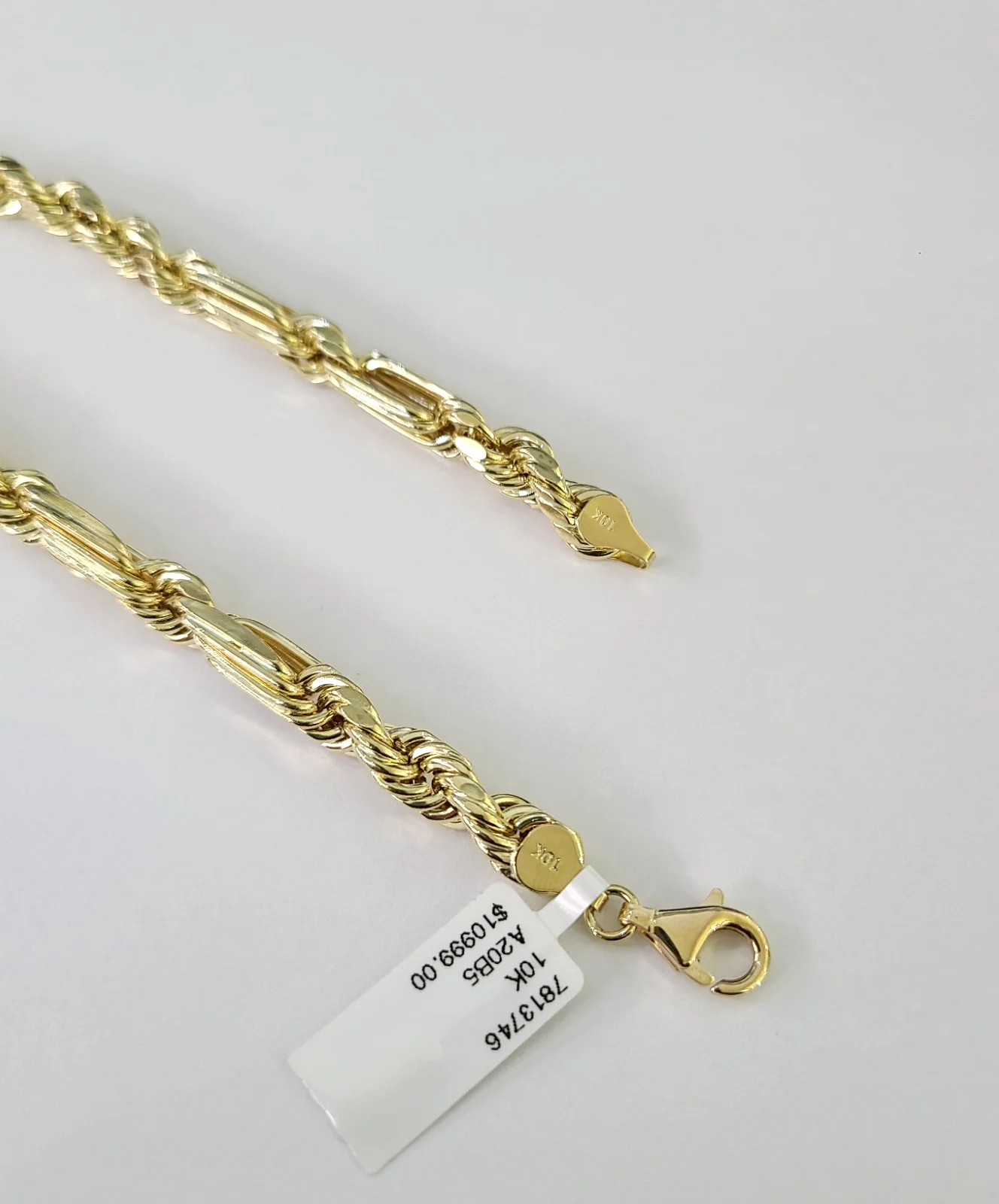 10k Gold Milano Rope Chain Necklace 24" 7mm 10kt Yellow Gold REAL - Image 2