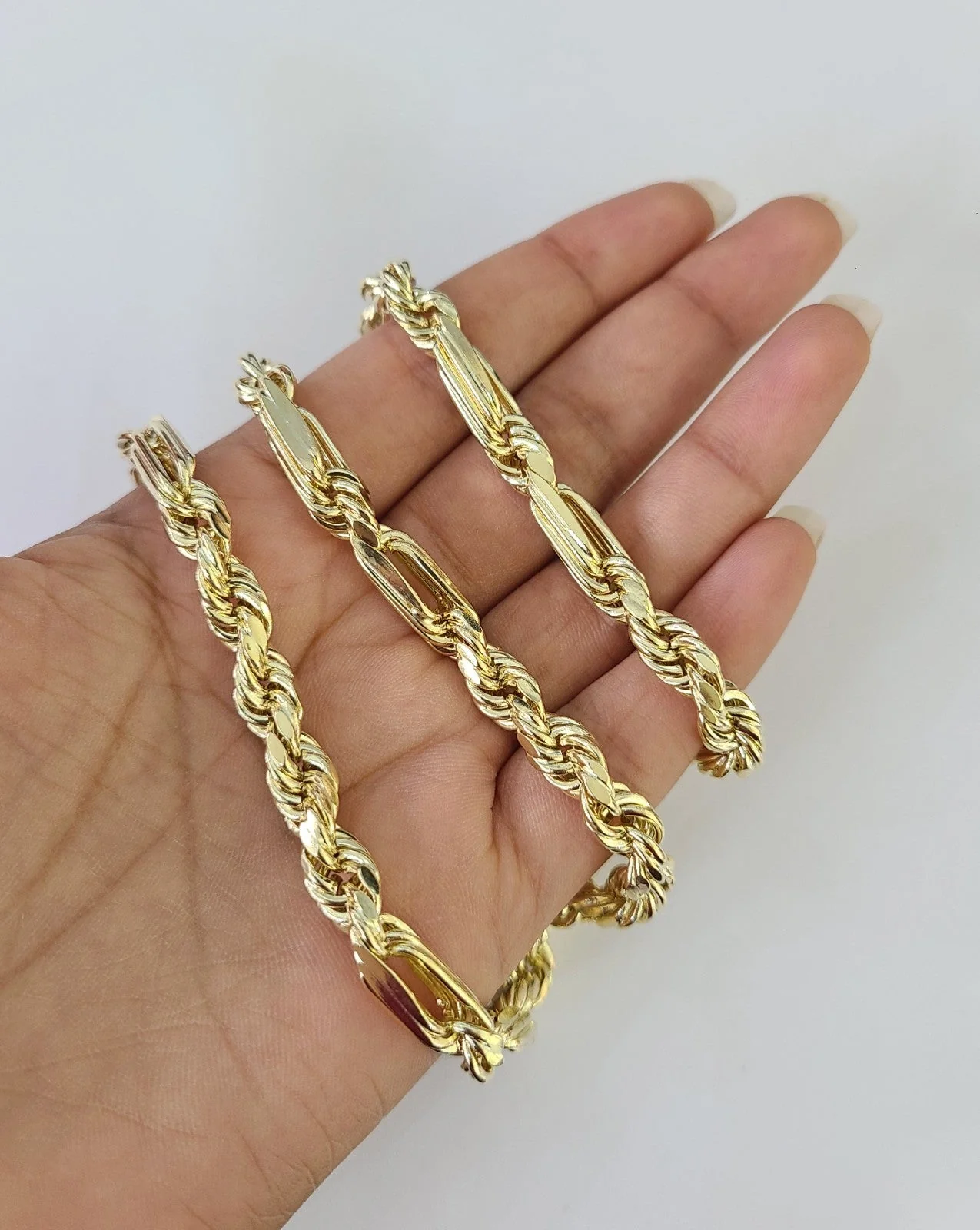 10k Gold Milano Rope Chain Necklace 24" 7mm 10kt Yellow Gold REAL - Image 3