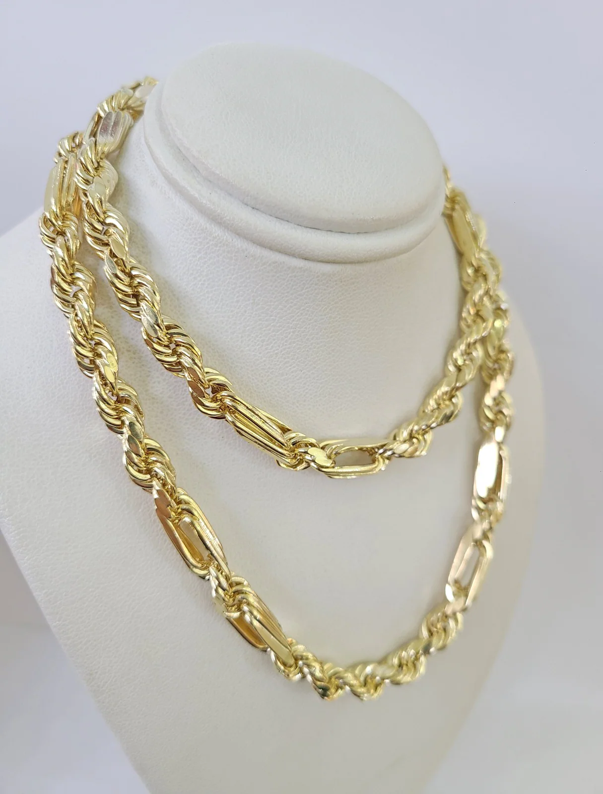10k Gold Milano Rope Chain Necklace 24" 7mm 10kt Yellow Gold REAL - Image 5