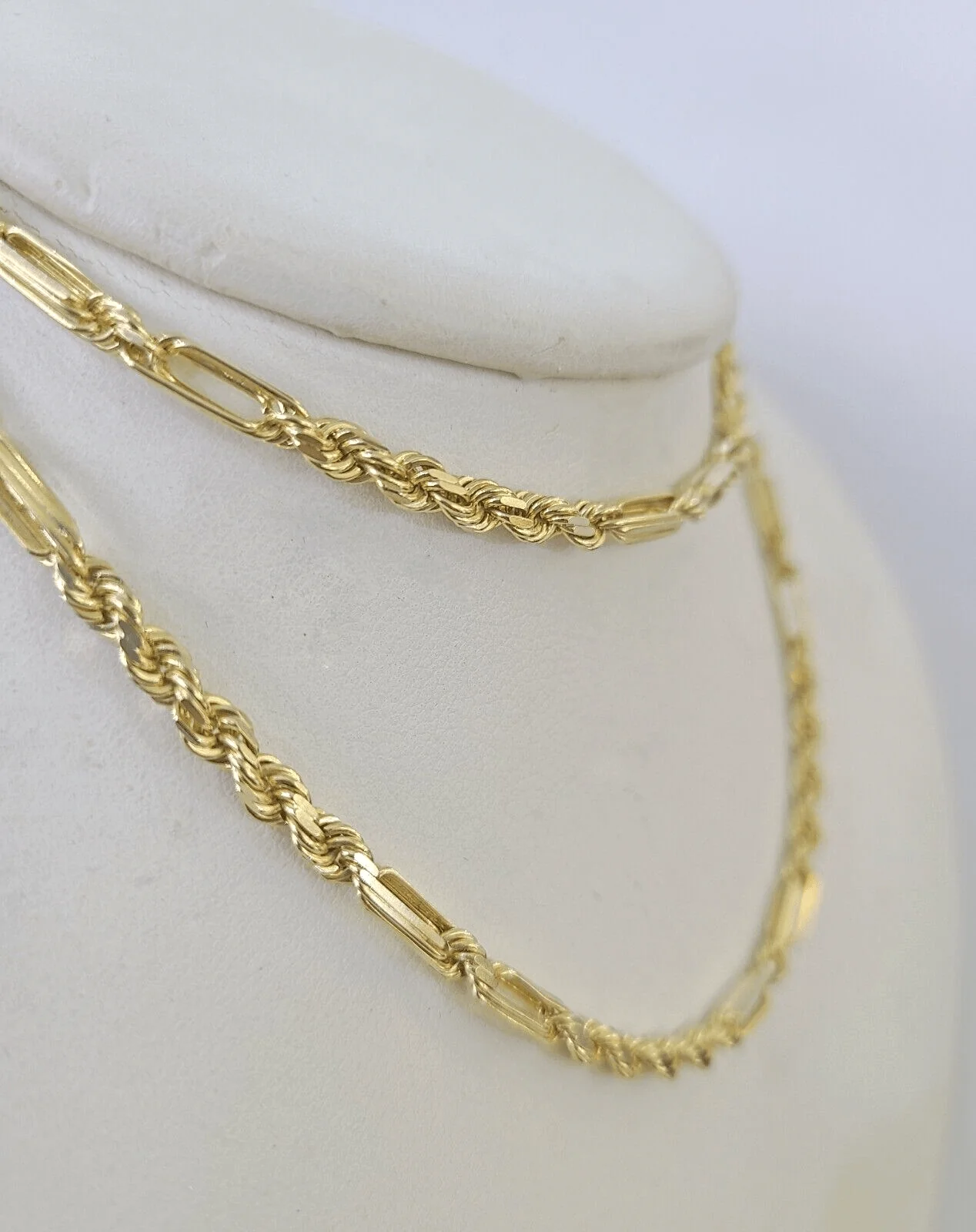 10k Gold Milano Rope chain Solid 4mm 20 Inches Yellow Gold Necklace Real - Image 2