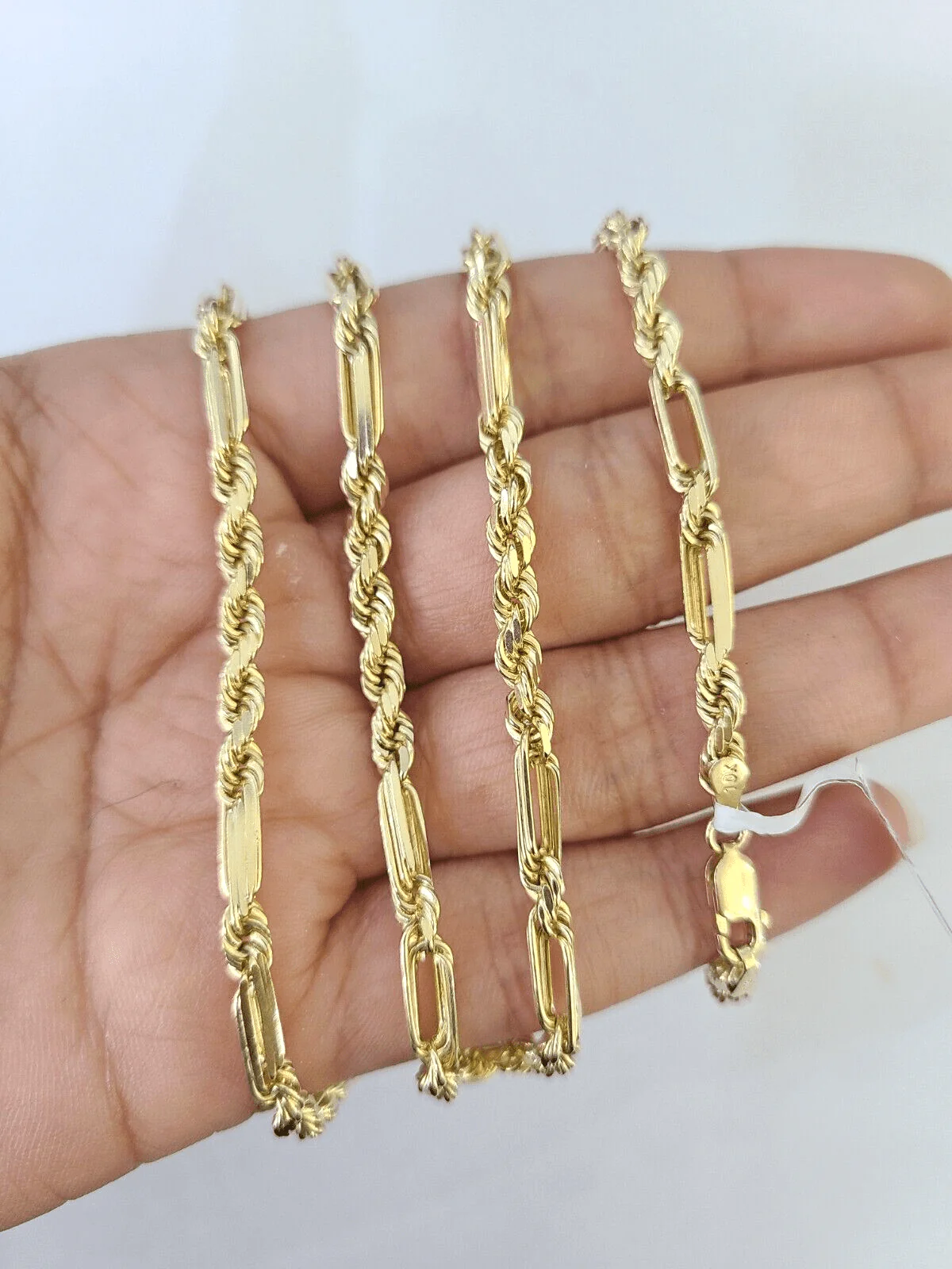 10k Gold Milano Rope chain Solid 4mm 20 Inches Yellow Gold Necklace Real - Image 3