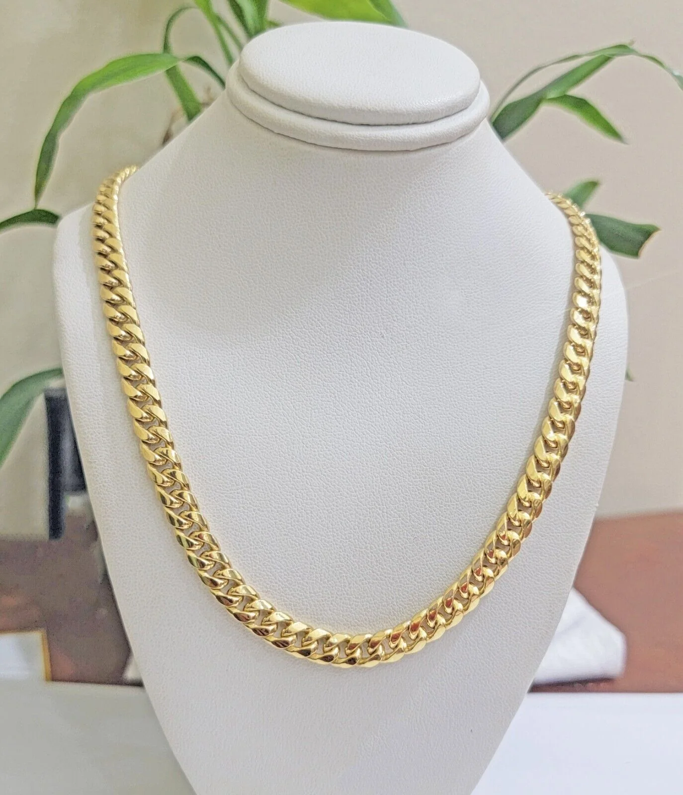 10k Gold Necklace 7mm 26 Inch Miami Cuban Link Chain REAL 10kt yellow Gold Men's - Image 3