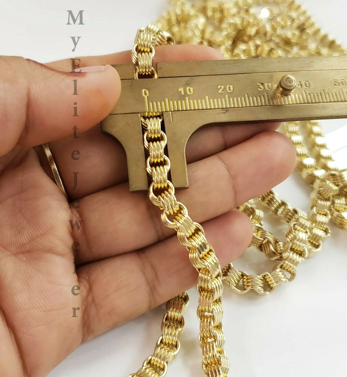 10k Gold Necklace Byzantine Box Chain 6mm 18"- 30 REAL 10kt Yellow Gold, lobster - Image 7