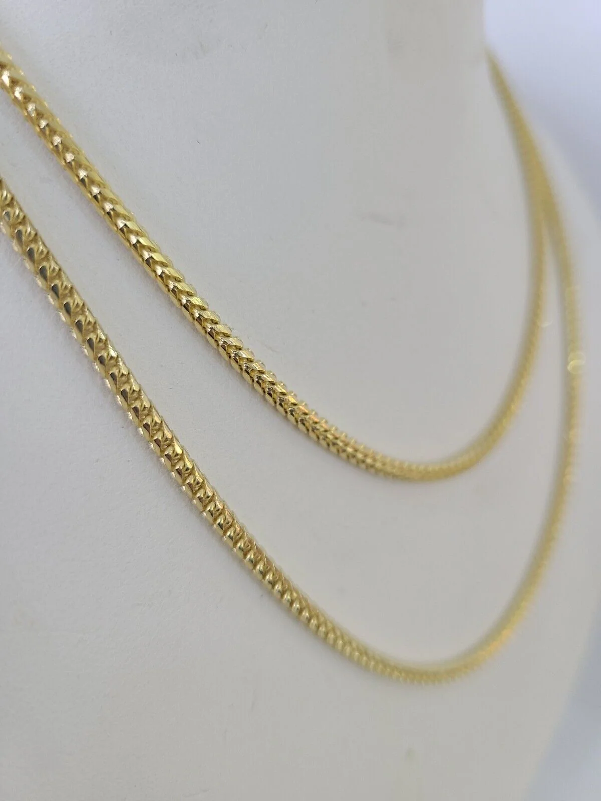 10K Gold Palm Chain Solid 2mm 18" 20" 22" 24" 26" Yellow Gold Real Men Women - Image 2