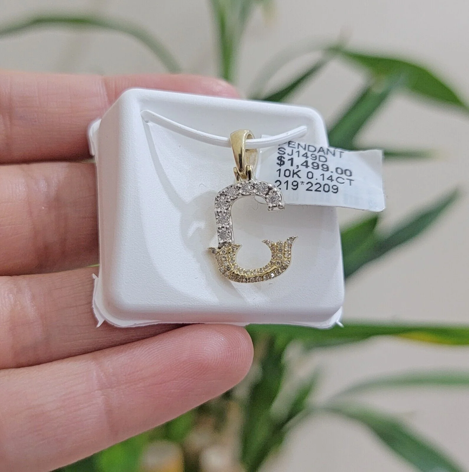 10k Gold Pendant Initial Charm Natural Diamond A-Z Alphabet 10K Yellow Gold REAL - Image 12