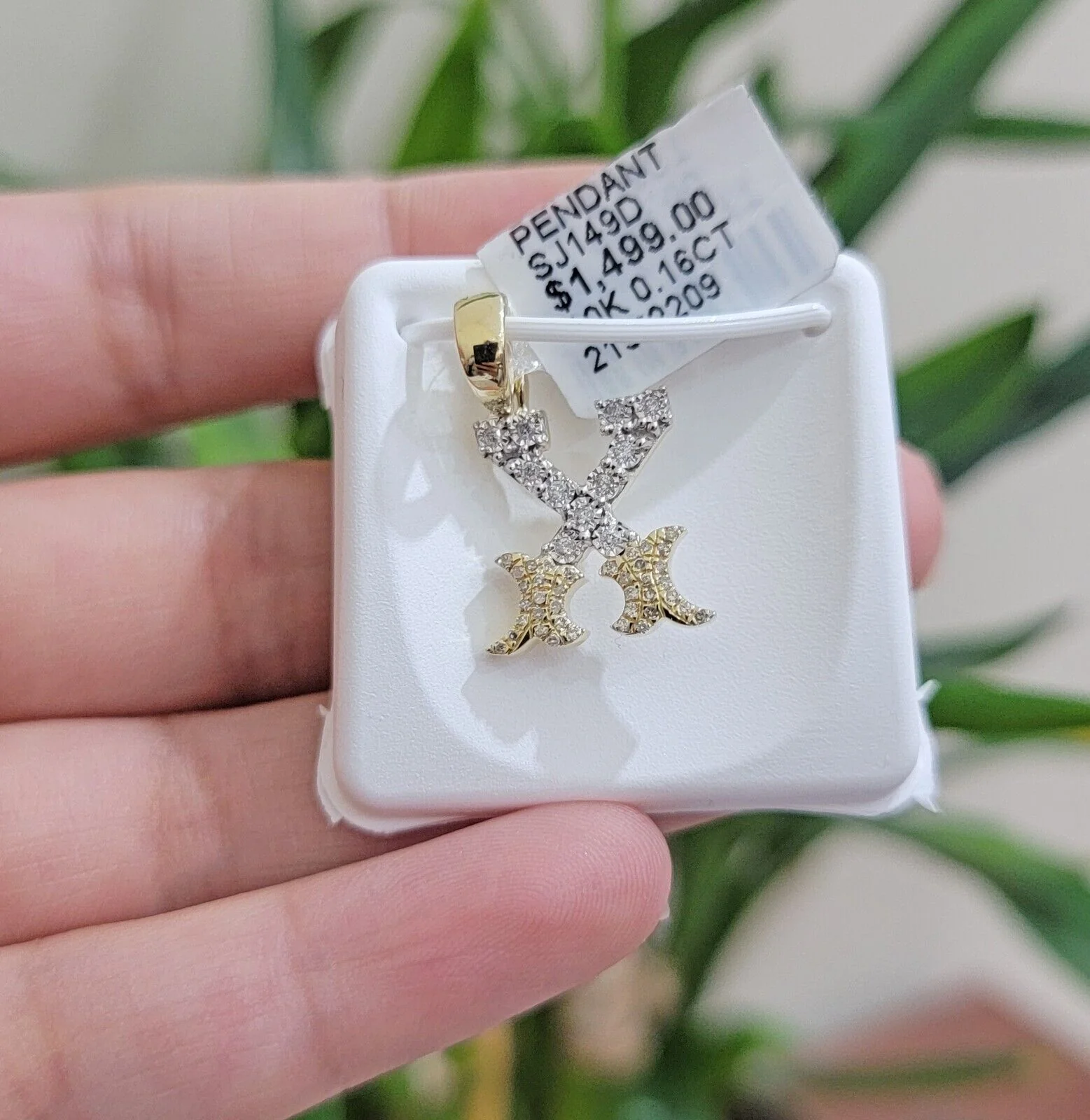 10k Gold Pendant Initial Charm Natural Diamond A-Z Alphabet 10K Yellow Gold REAL - Image 14