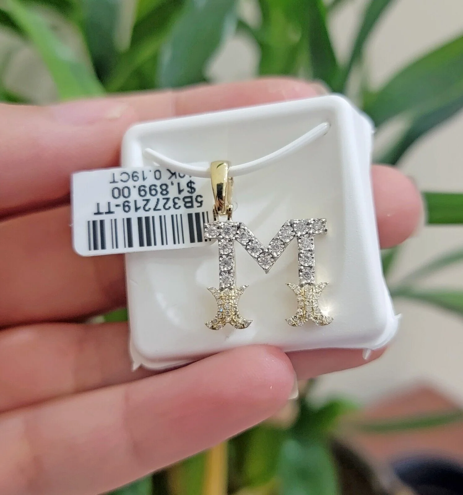 10k Gold Pendant Initial Charm Natural Diamond A-Z Alphabet 10K Yellow Gold REAL - Image 28