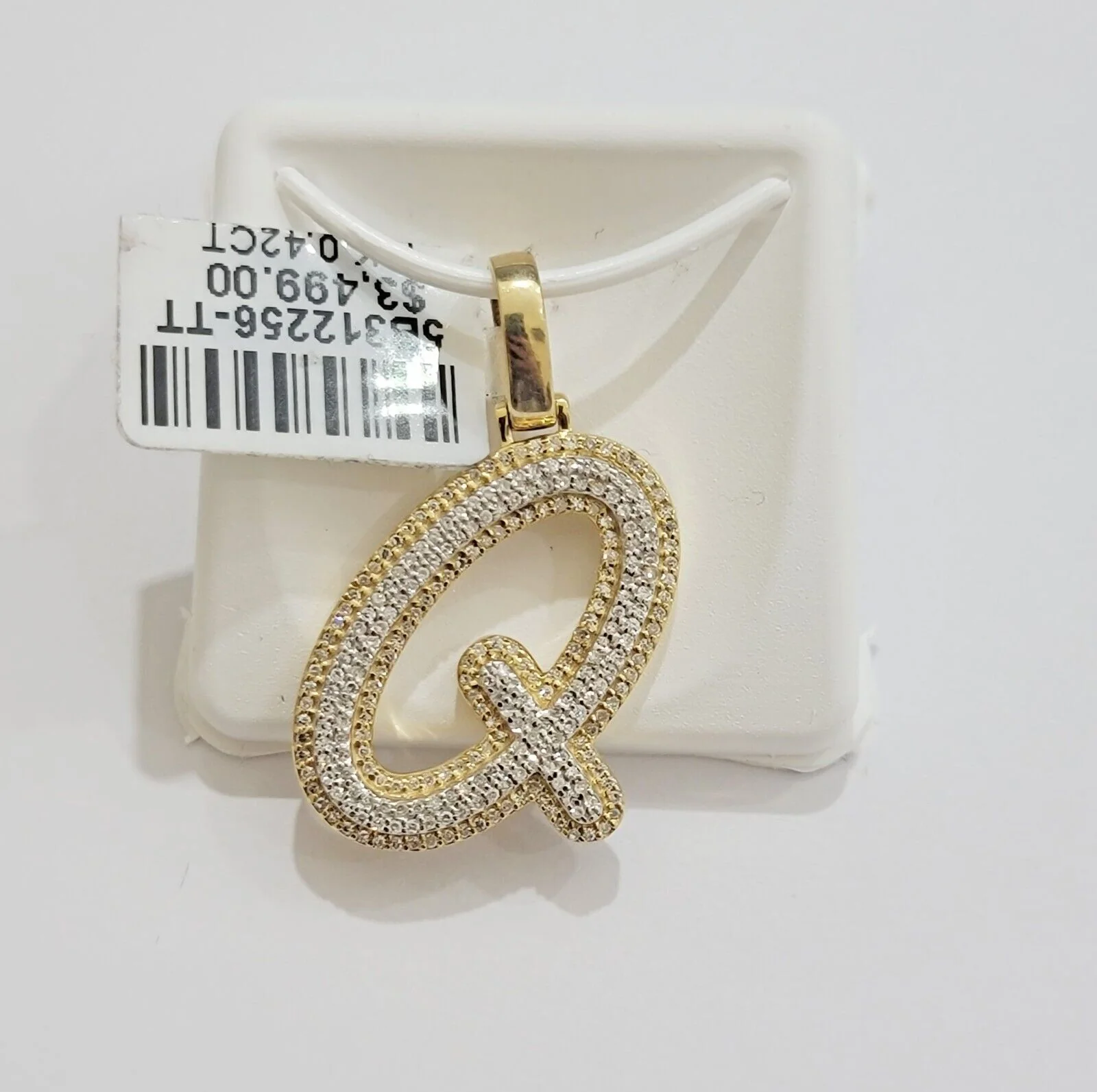 10k Gold Pendant Natural Diamond Initial Charm A-Z Alphabet 10K Yellow Gold REAL - Image 10