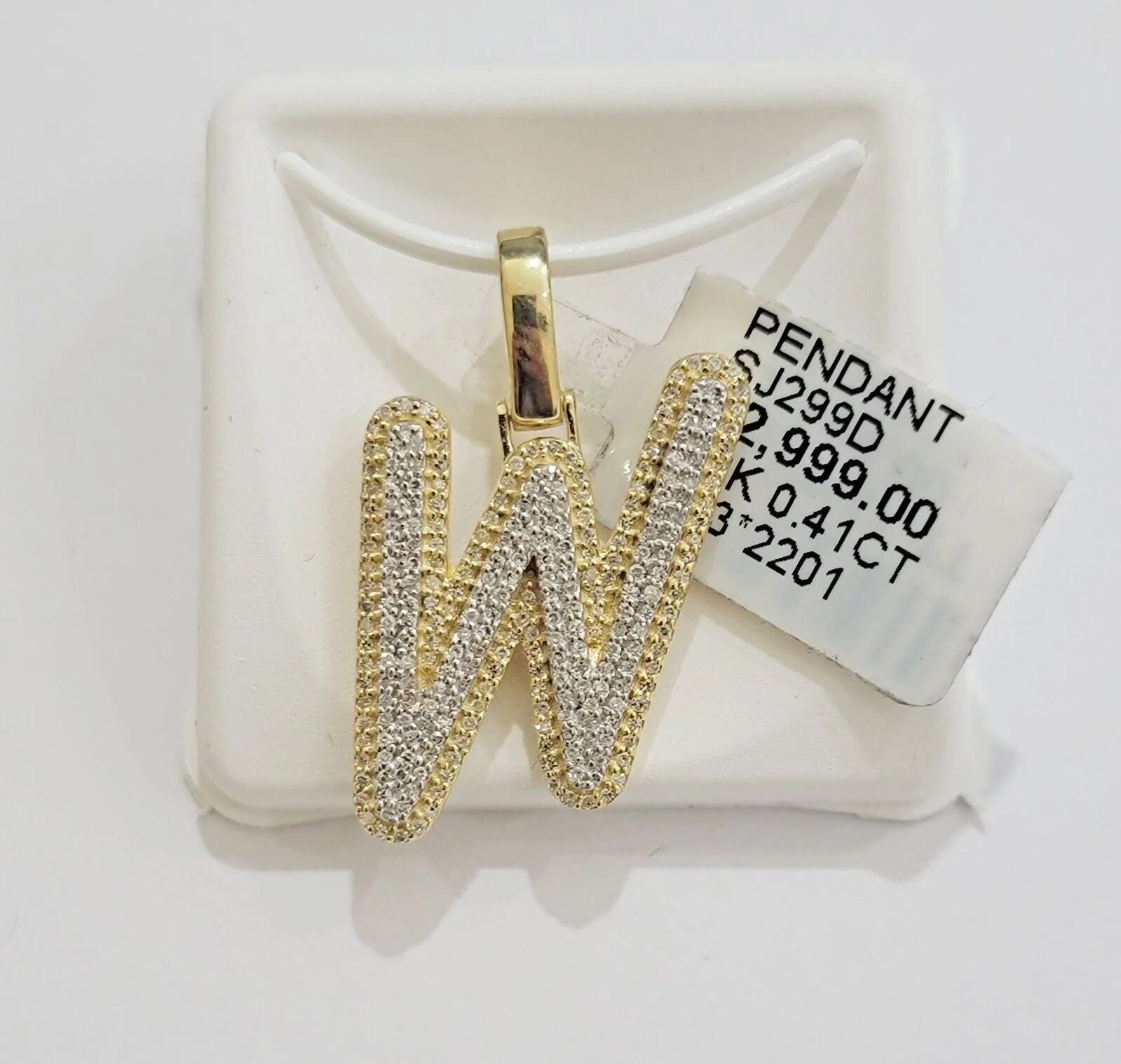 10k Gold Pendant Natural Diamond Initial Charm A-Z Alphabet 10K Yellow Gold REAL - Image 16